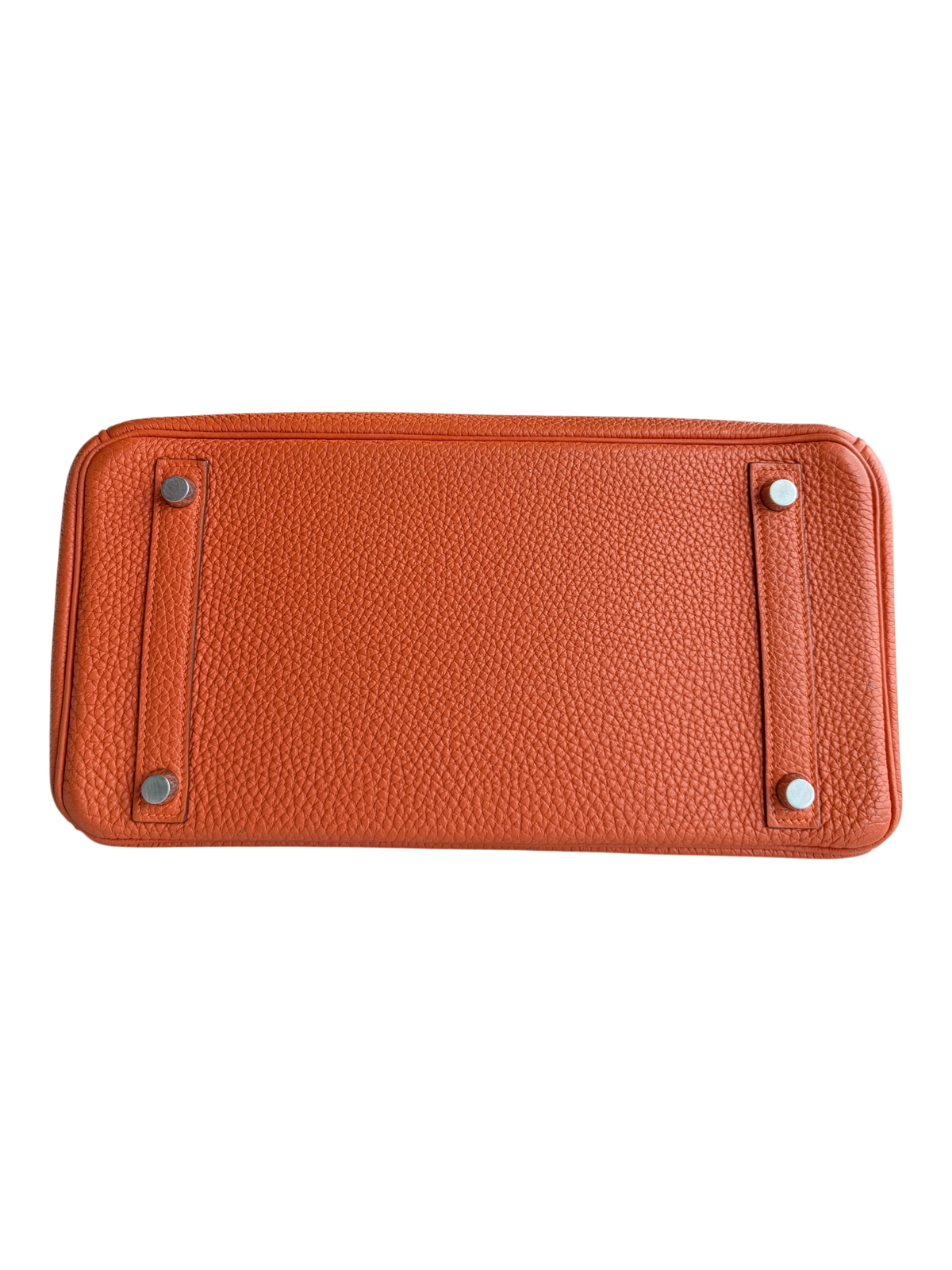 Orange Togo & Palladium Hardware Birkin 30
