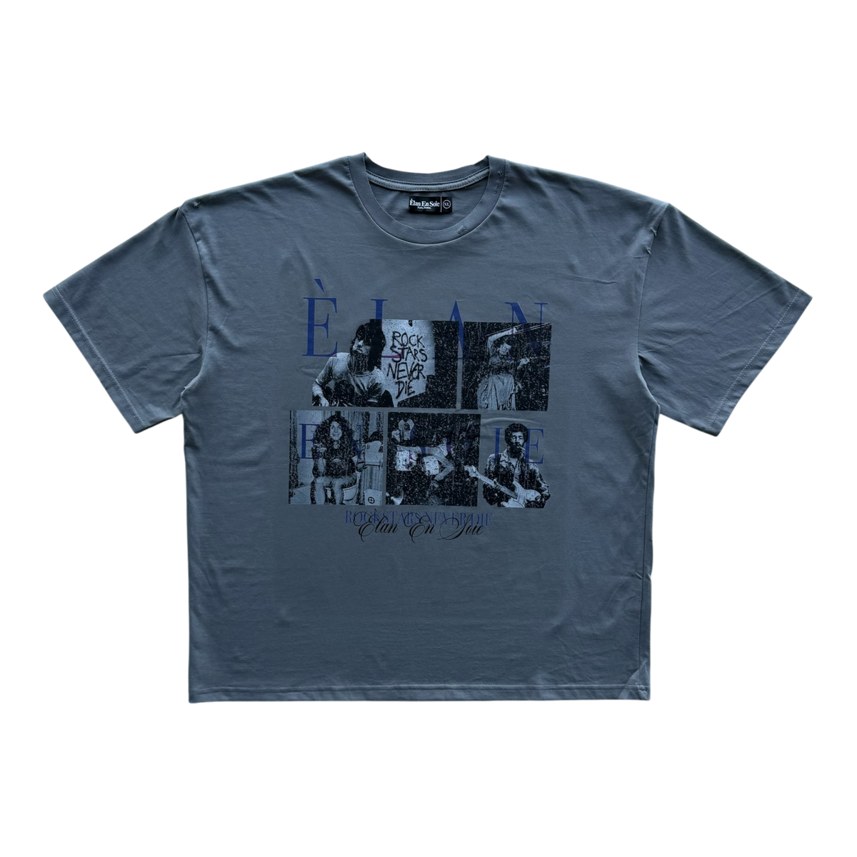 Rock Stars Distressed Tee Black