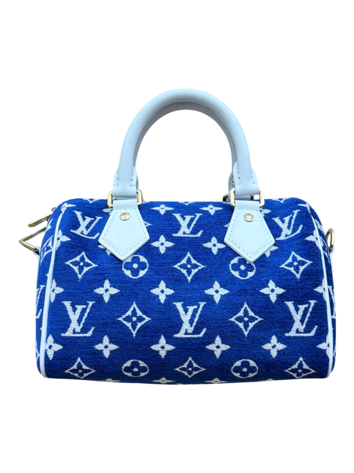 Blue & White Tennis Monogram Speedy 20