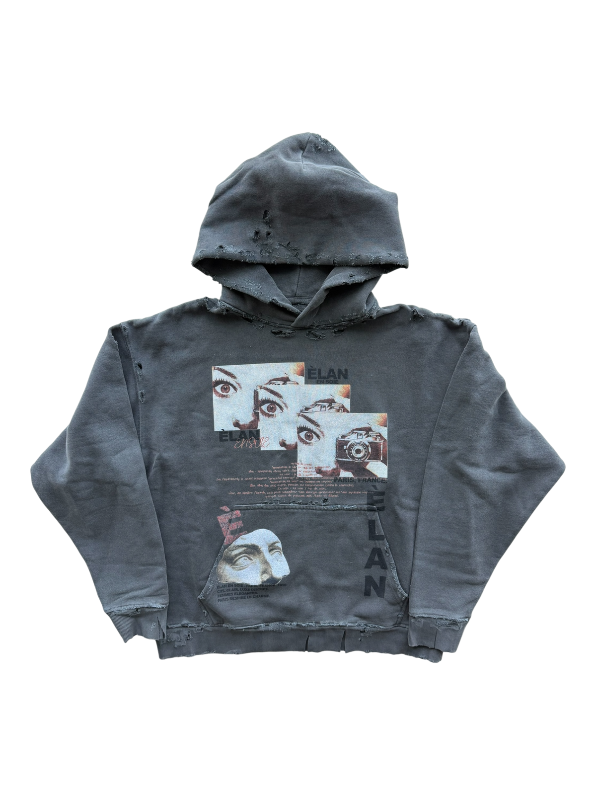 Art Type Distressed Hoodie