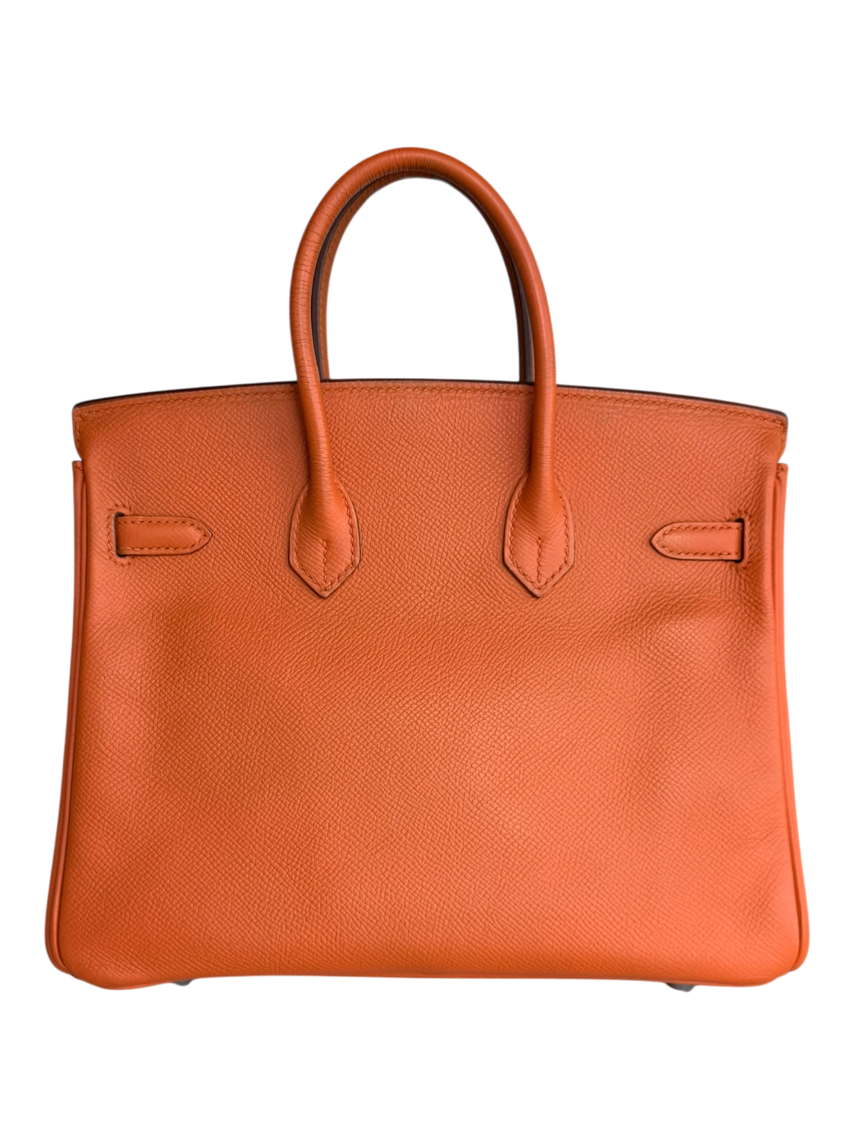 Orange Epsom & Palladium Hardware Birkin 25