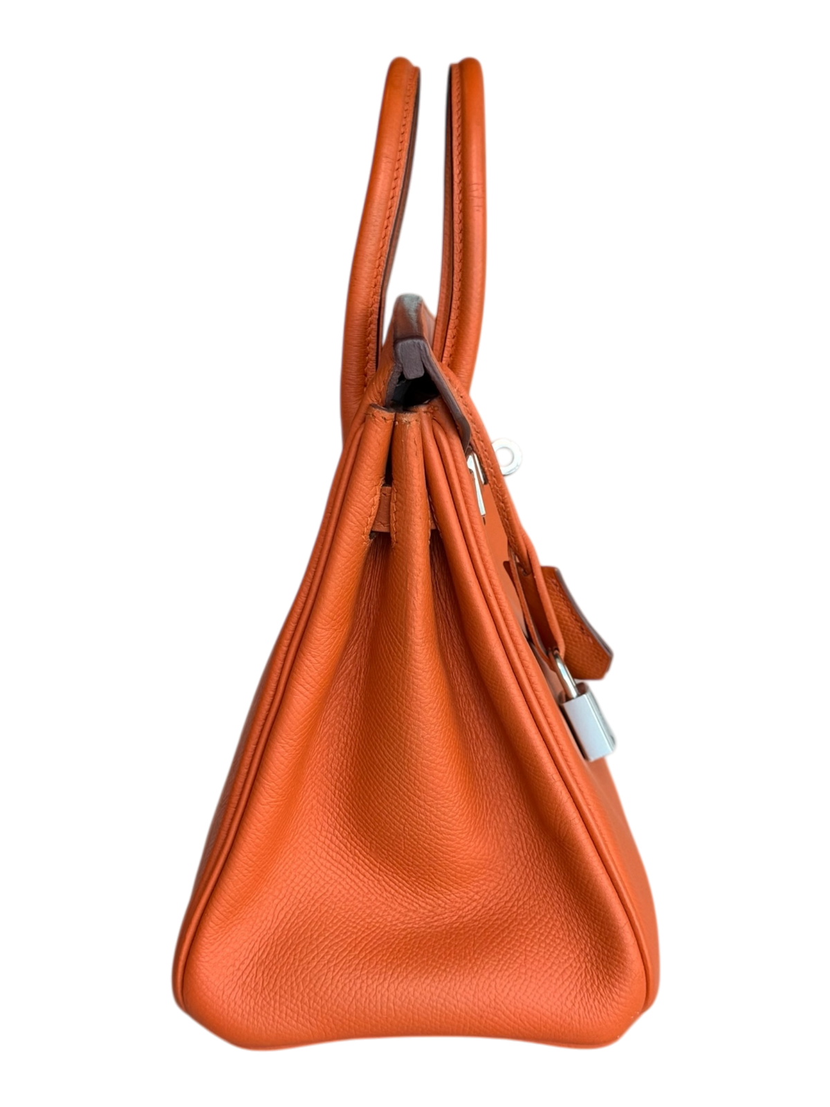 Orange Epsom & Palladium Hardware Birkin 25