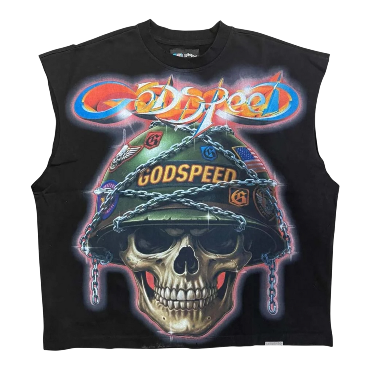 Badges Of Honor Sleeveless Tee Black