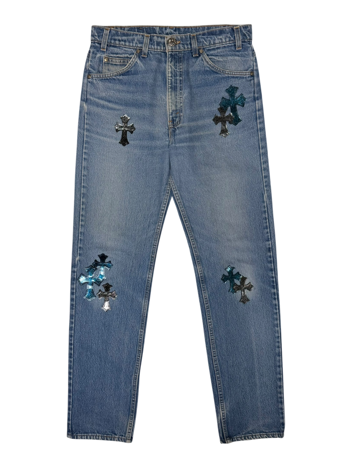 Galaxy Patch Orange Tab Levi's Jeans