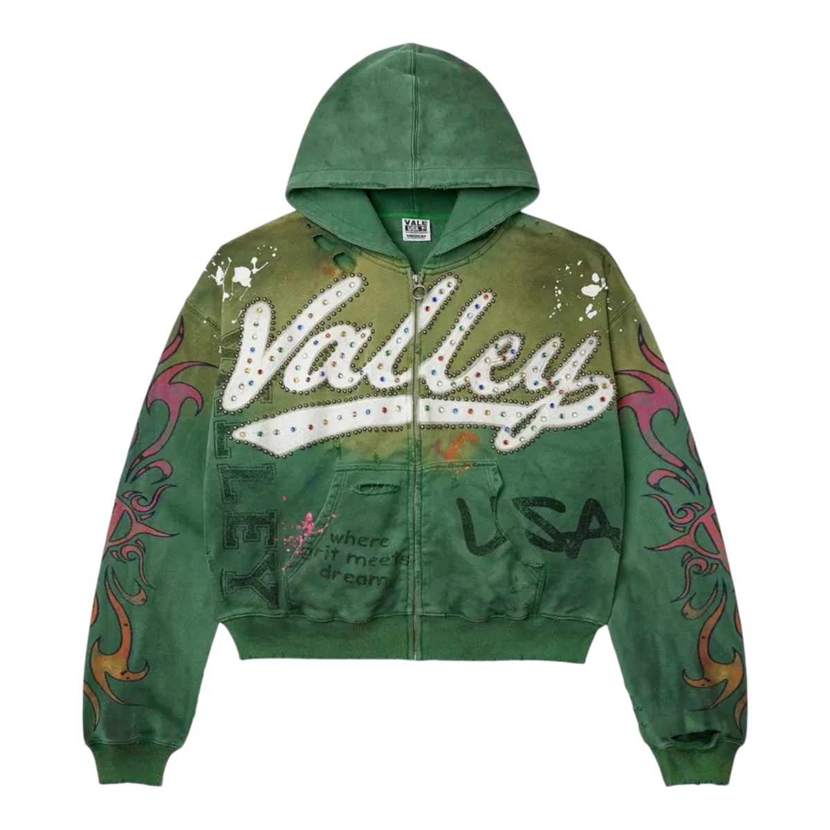 Inferno Zip Up Green