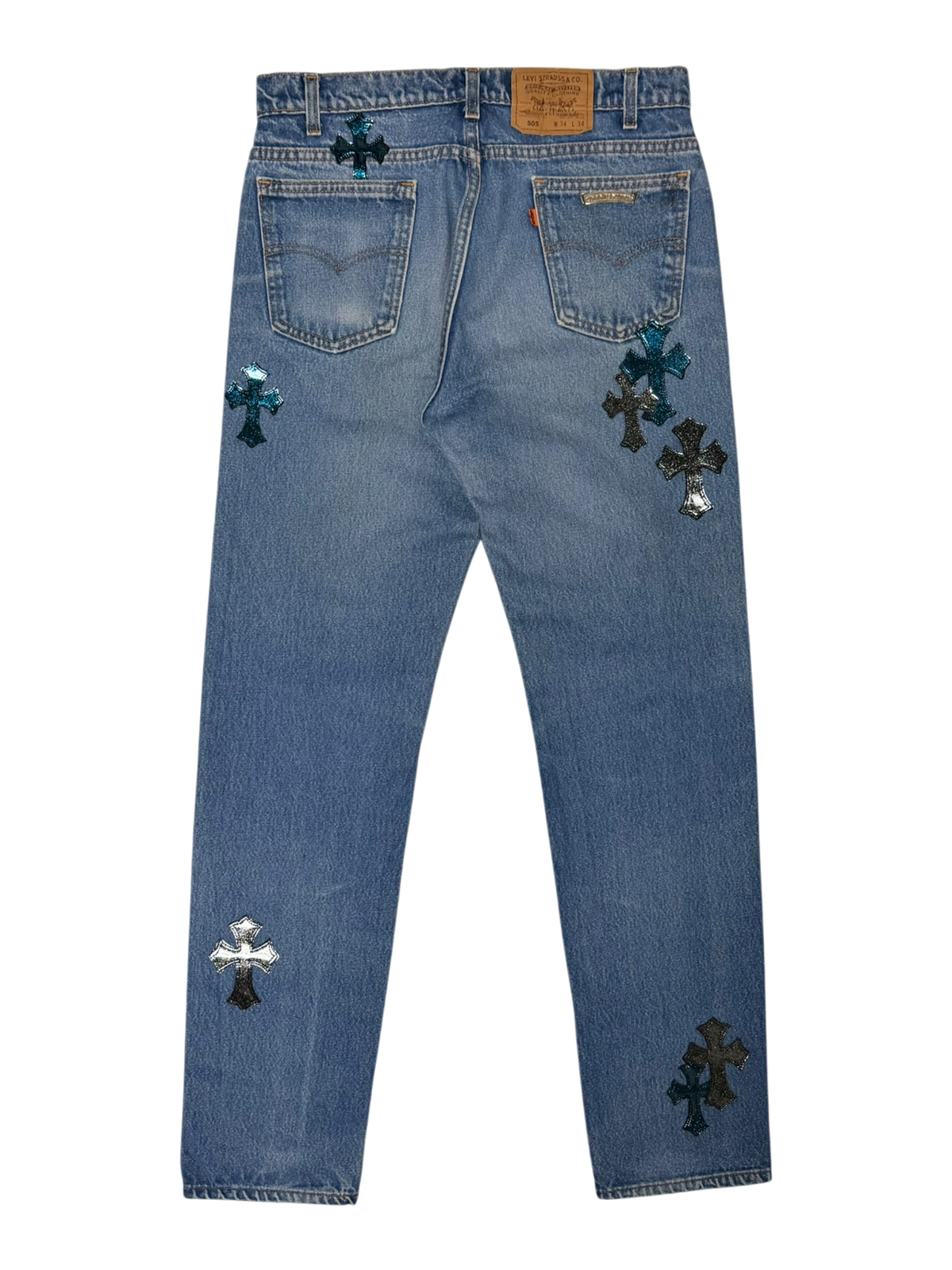 Galaxy Patch Orange Tab Levi's Jeans