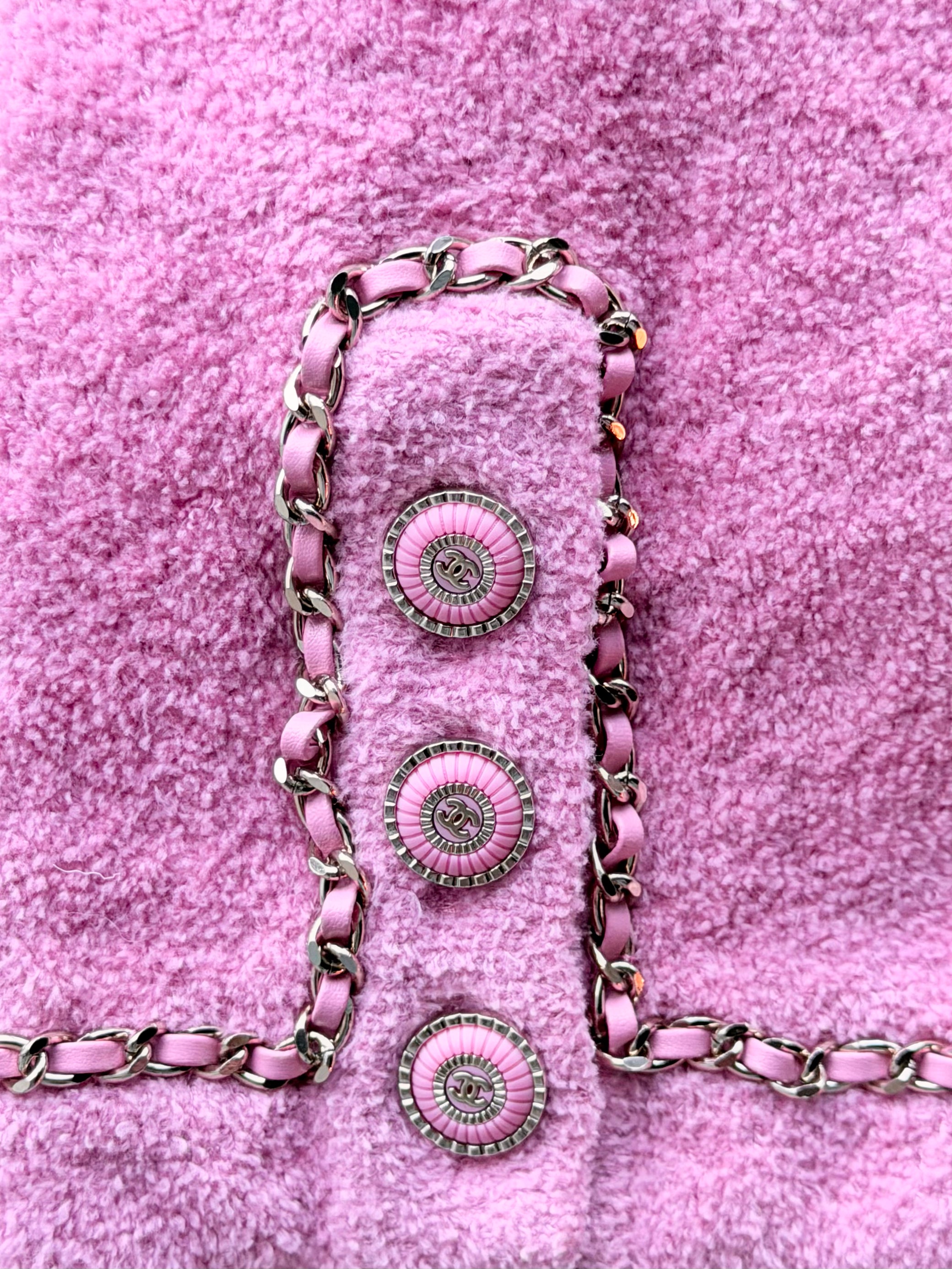 Women's Chain Trim Cardigan Pink