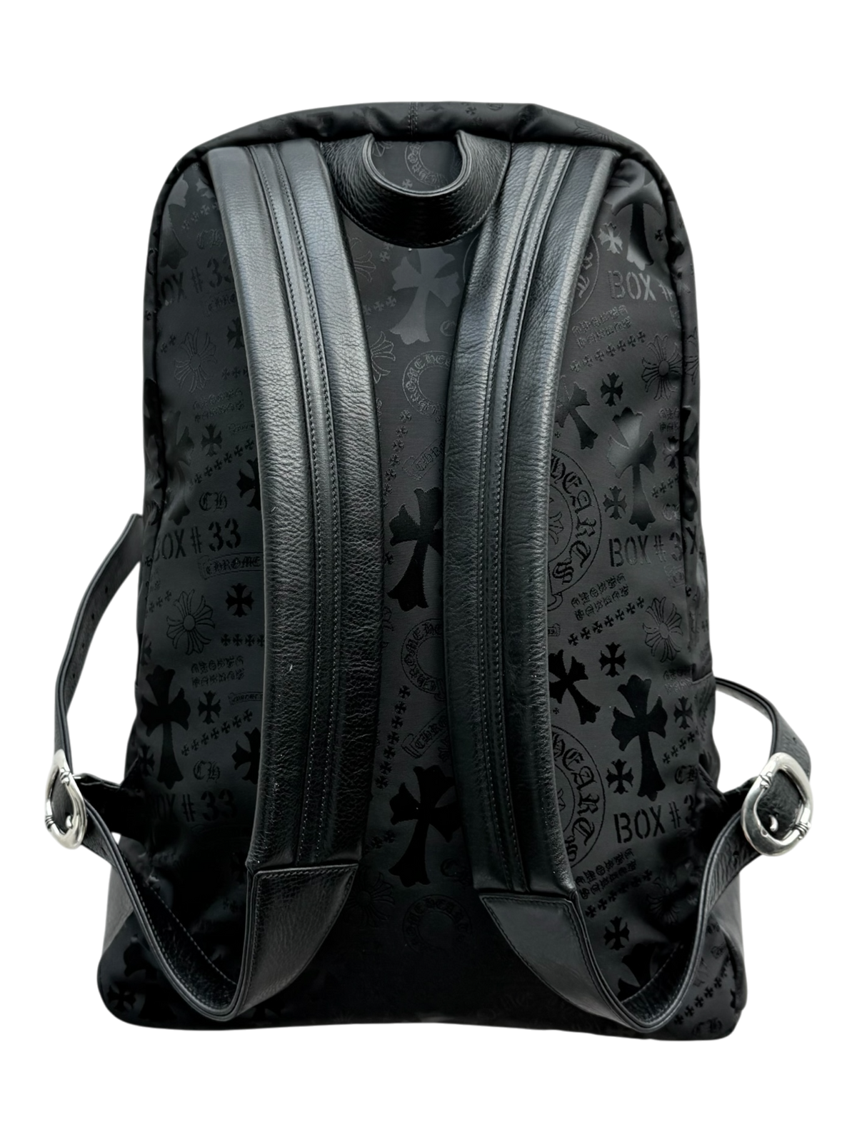 Seventh Grader Black Stencil Nylon Backpack Large