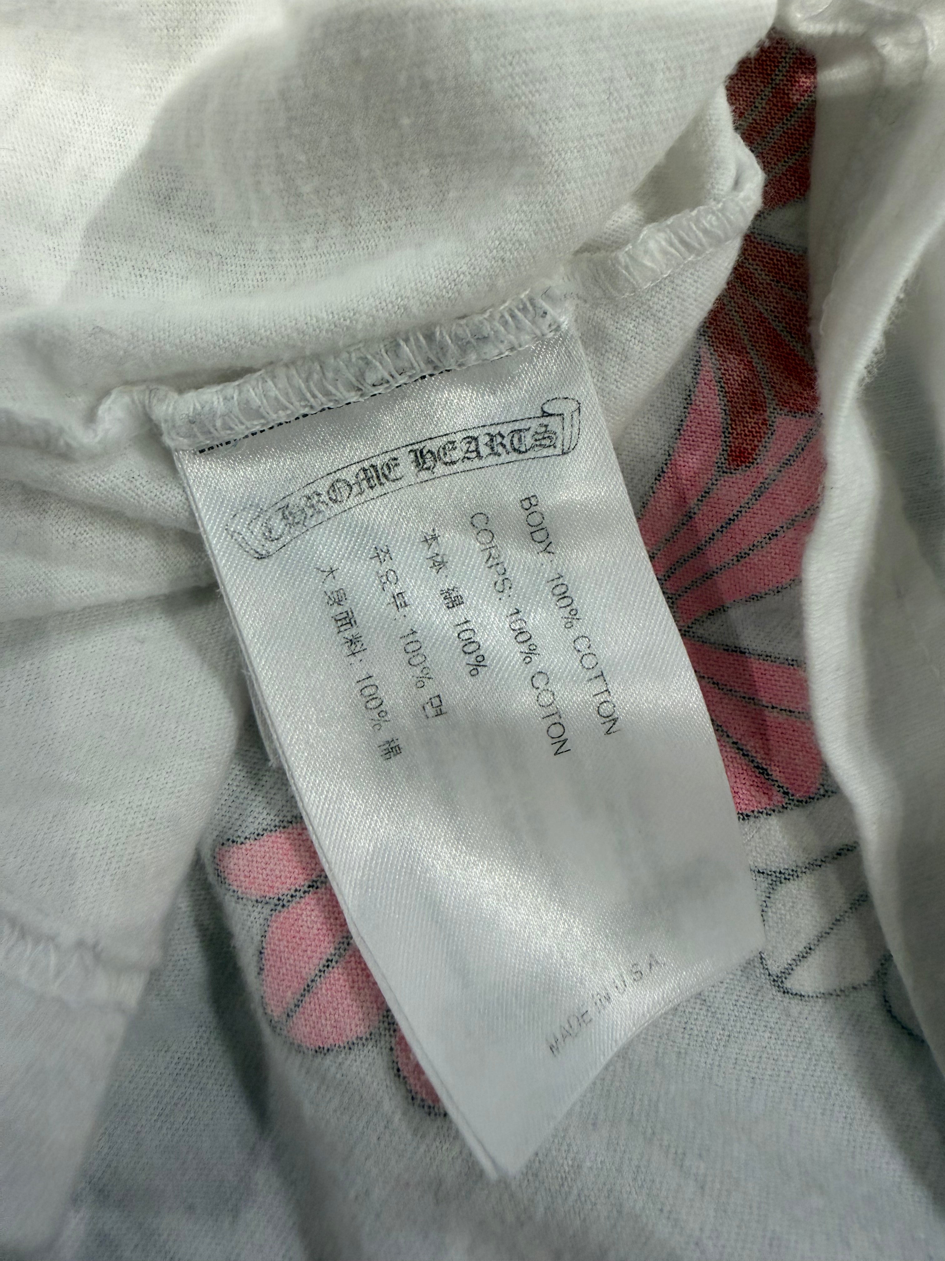 White Multi Color Cross T-shirt