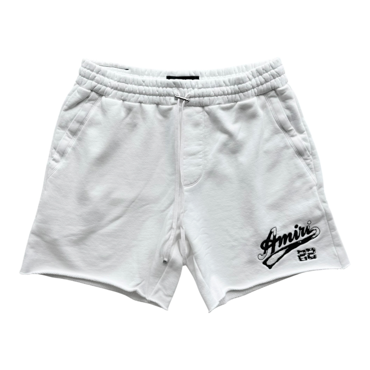 White & Black 22 Logo Shorts
