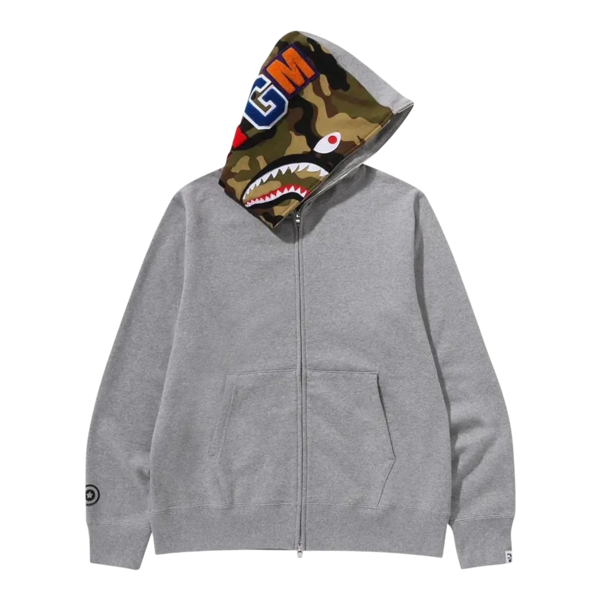 Gray BAPE 1st Shark Full Zip Hoodie