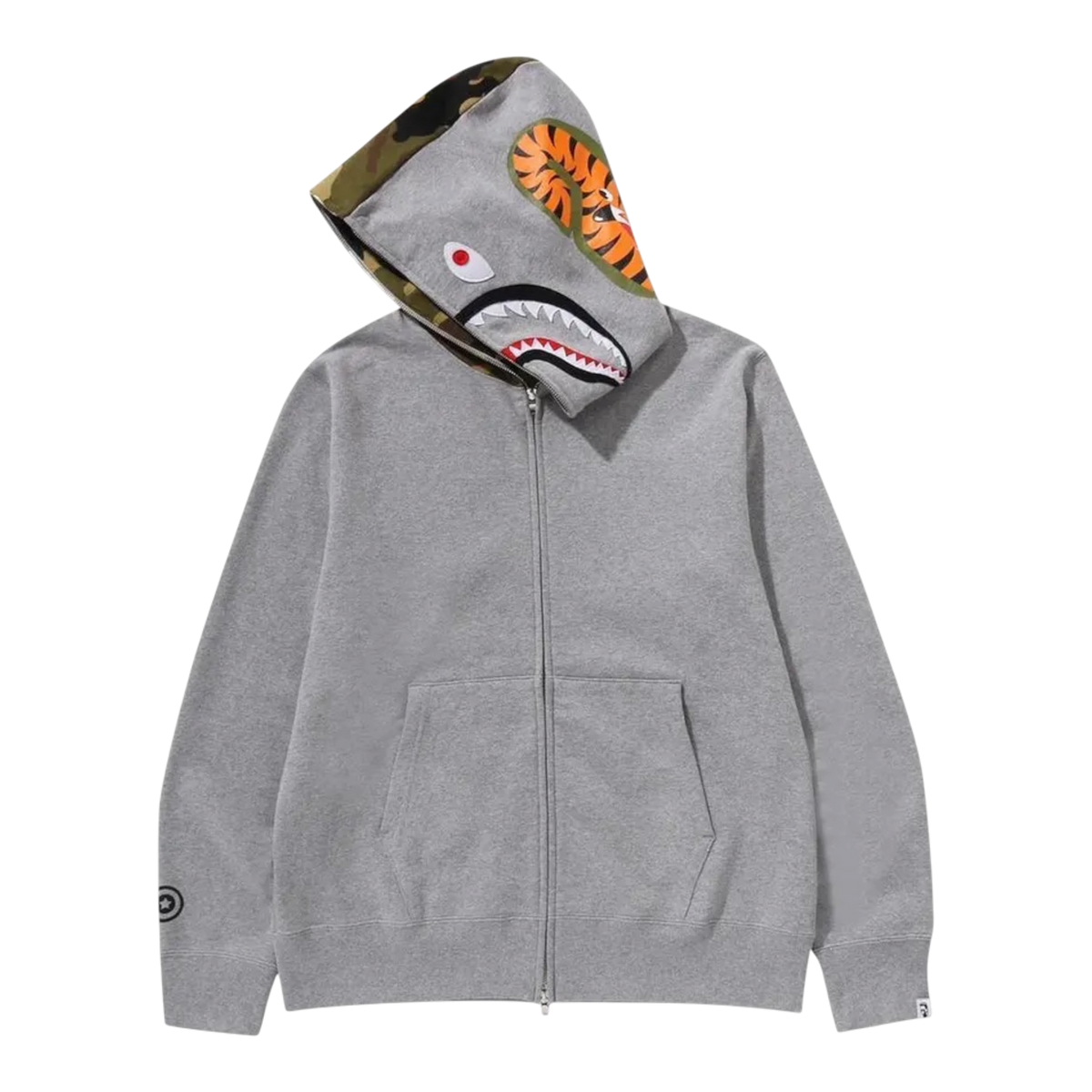 Gray BAPE 1st Shark Full Zip Hoodie