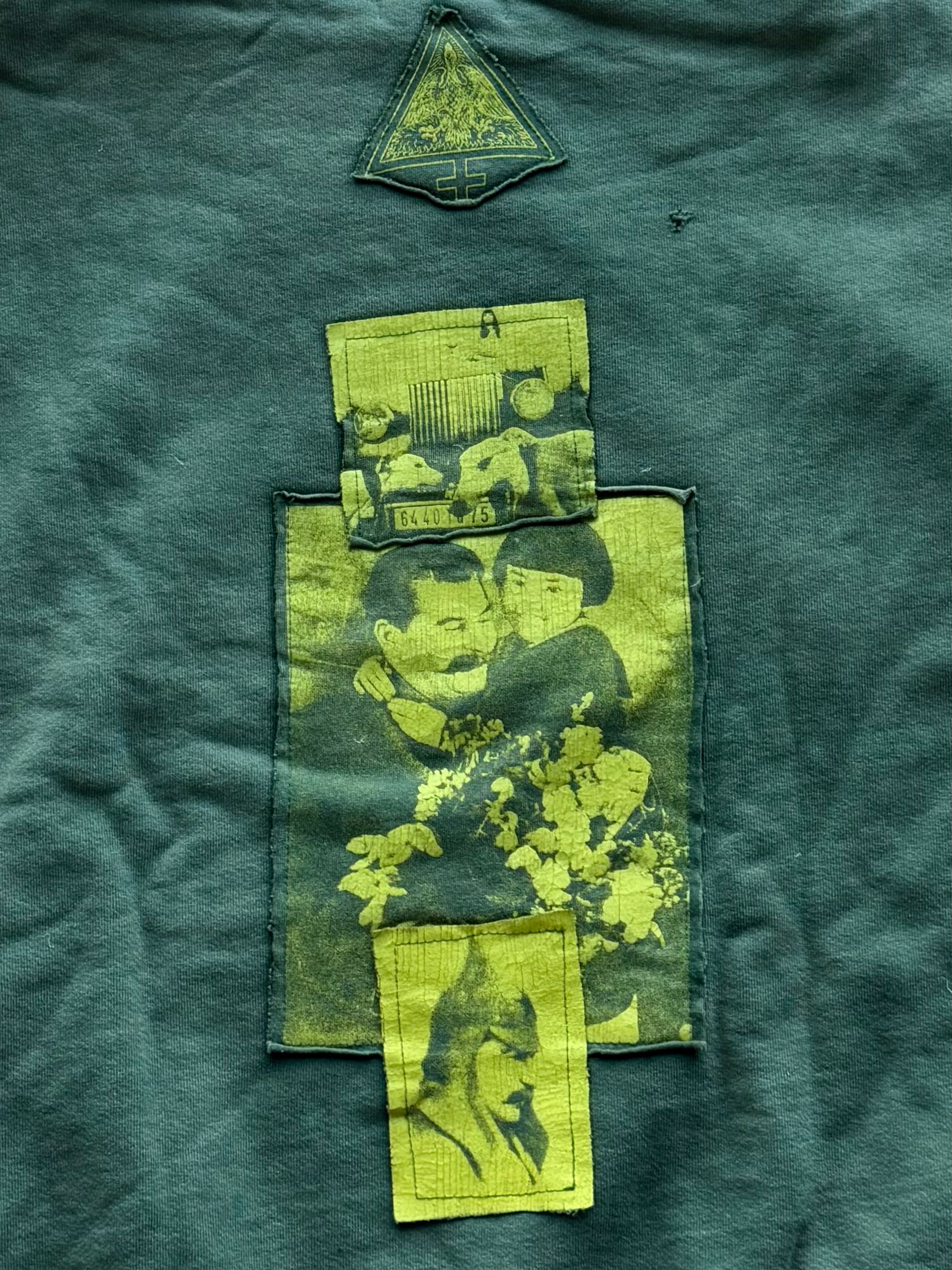 Two Wars Within One Thermal Assemblage Zip Hoodie Gardener Green