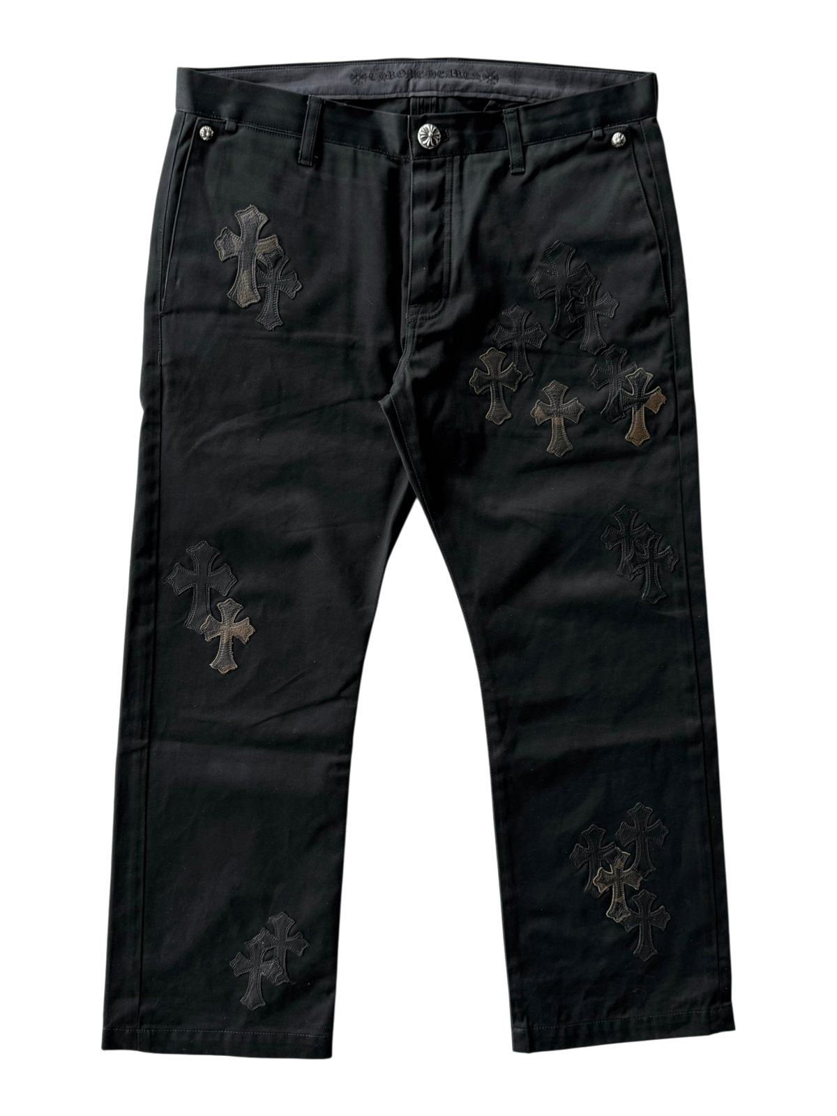 Camouflage Cross Patch Chino Pants Black