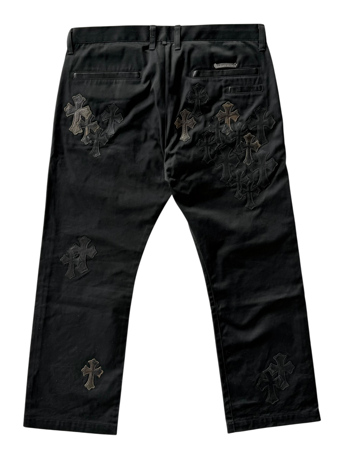 Camouflage Cross Patch Chino Pants Black