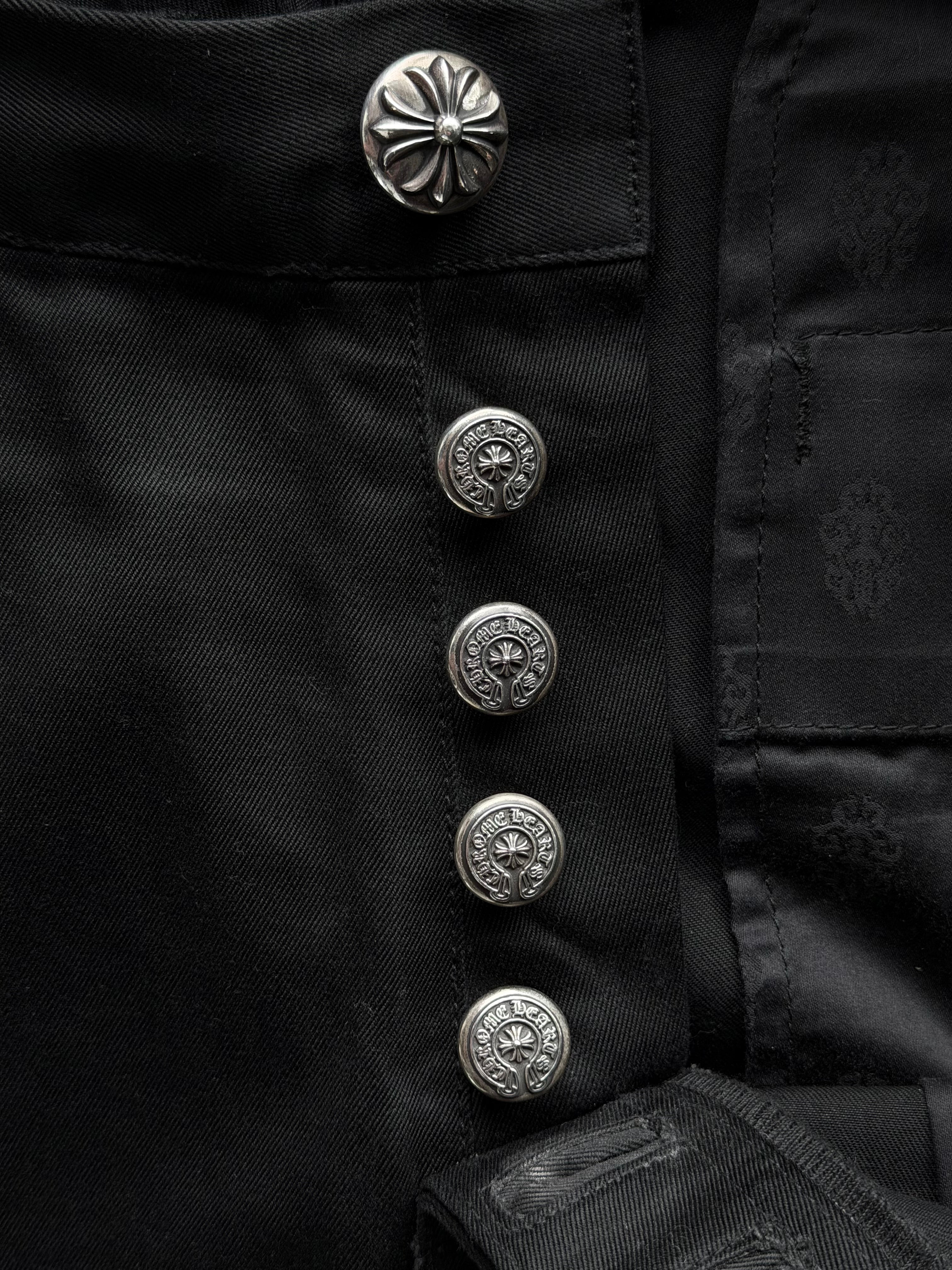 Camouflage Cross Patch Chino Pants Black