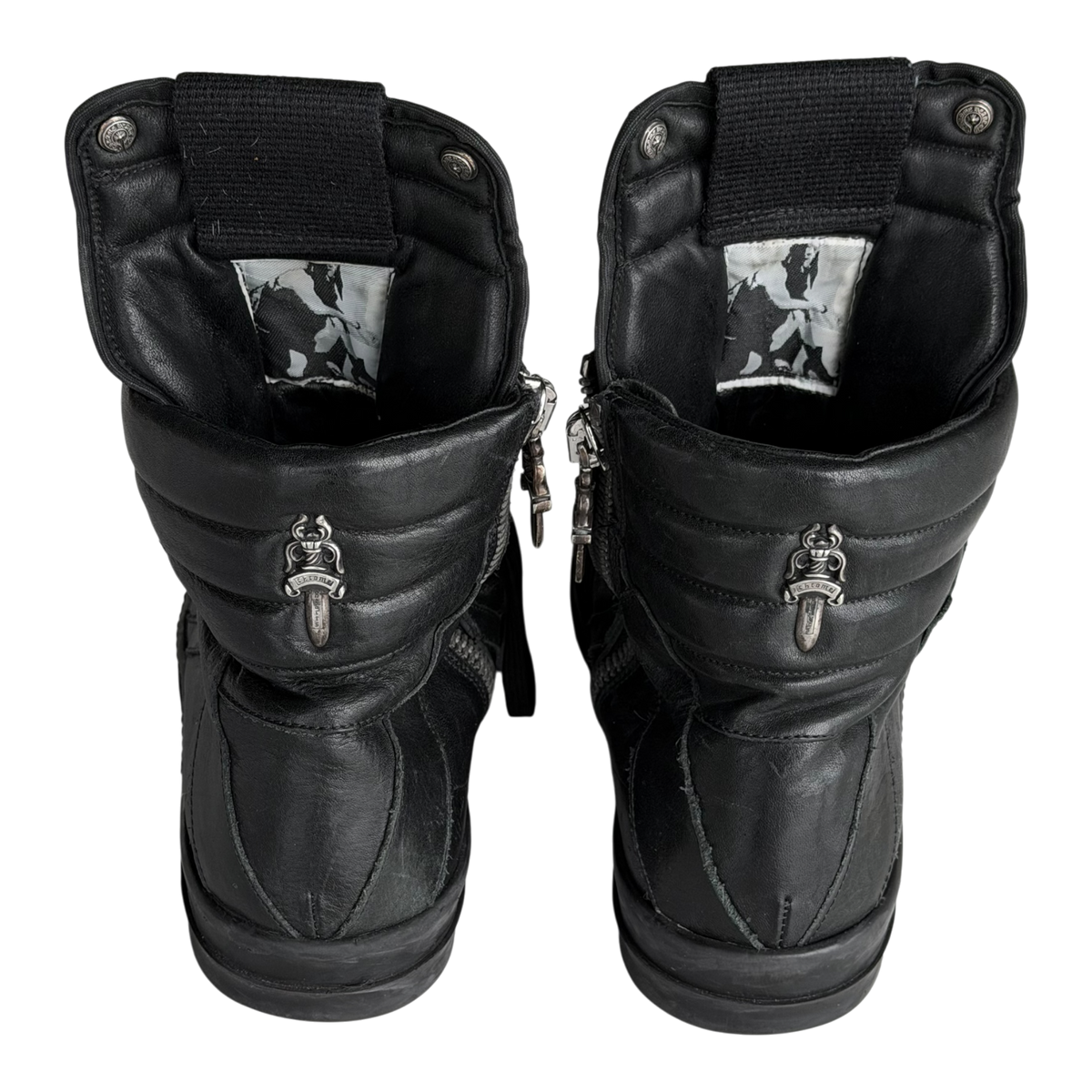 Rick Owens Black Cross Geobaskets Triple Black