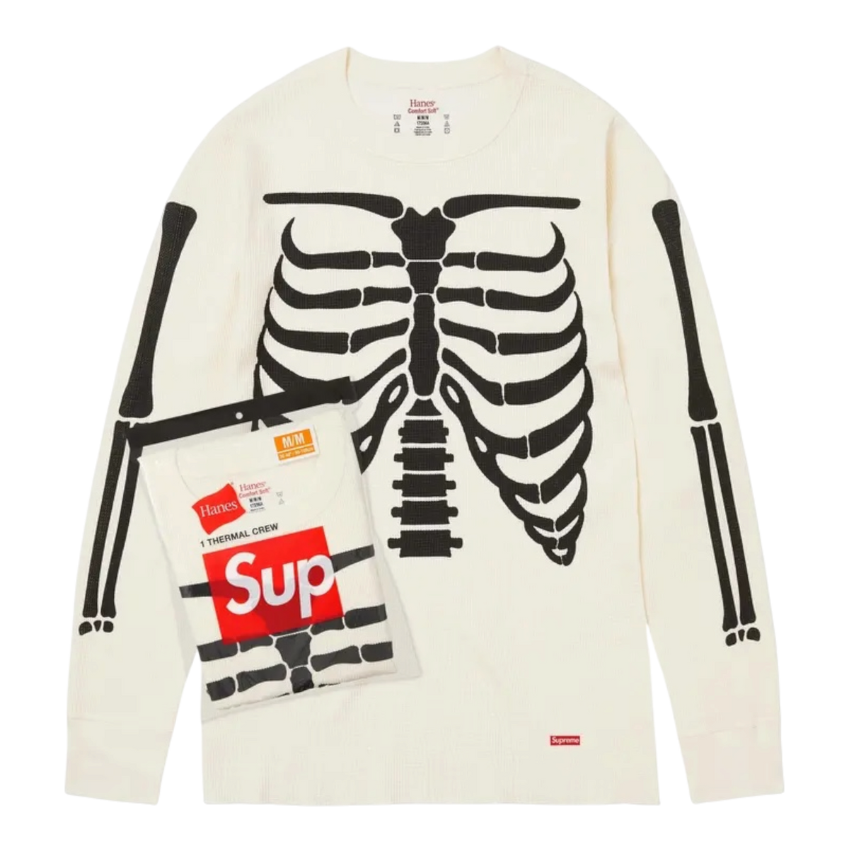 Hanes Bones Thermal Crew FW25 (1 Pack) White