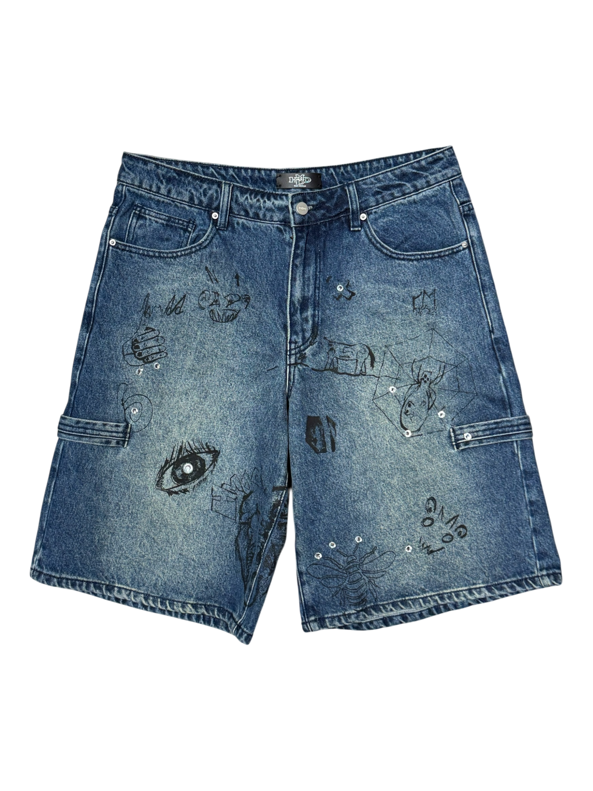 Graffiti Jorts Denim