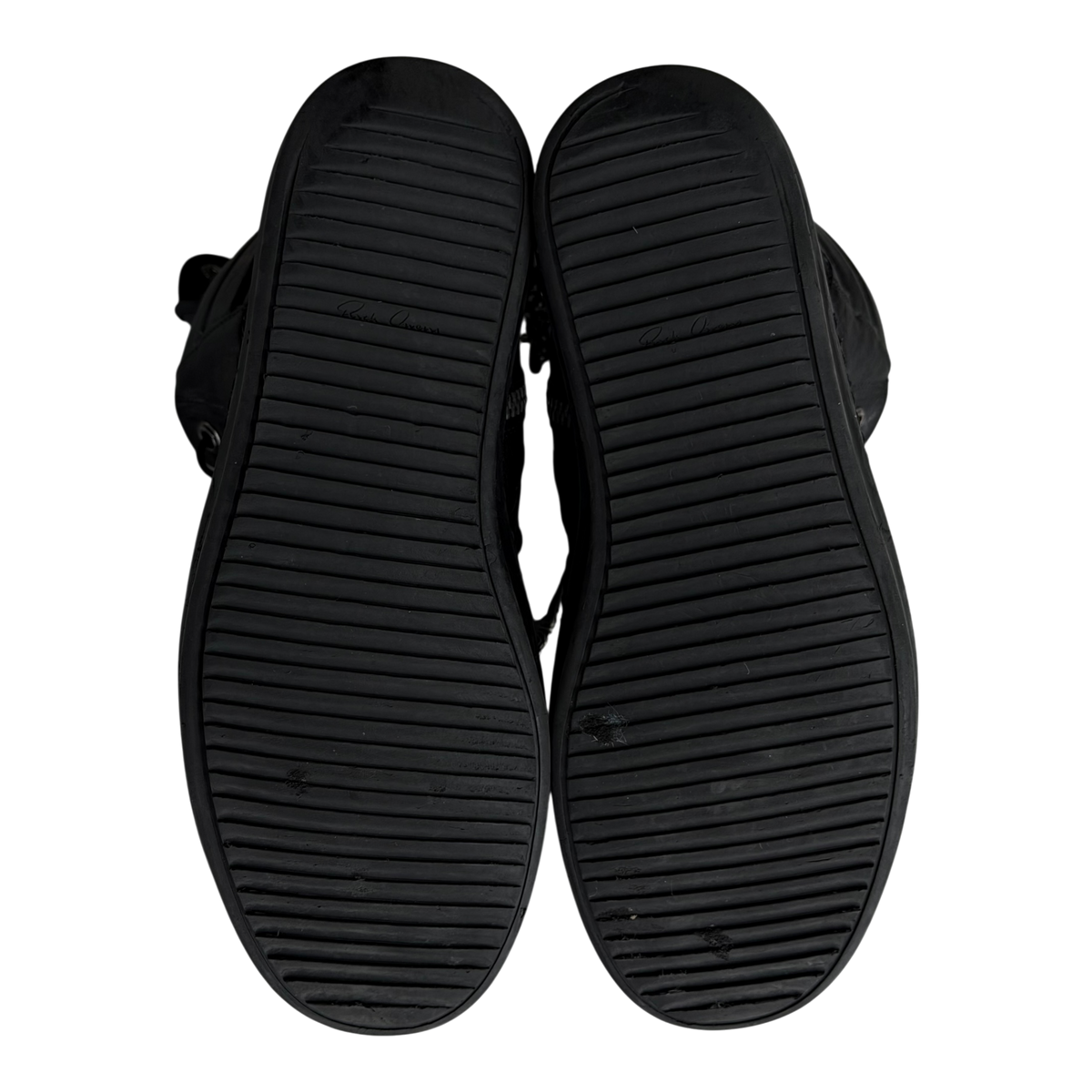 Rick Owens Black Cross Geobaskets Triple Black