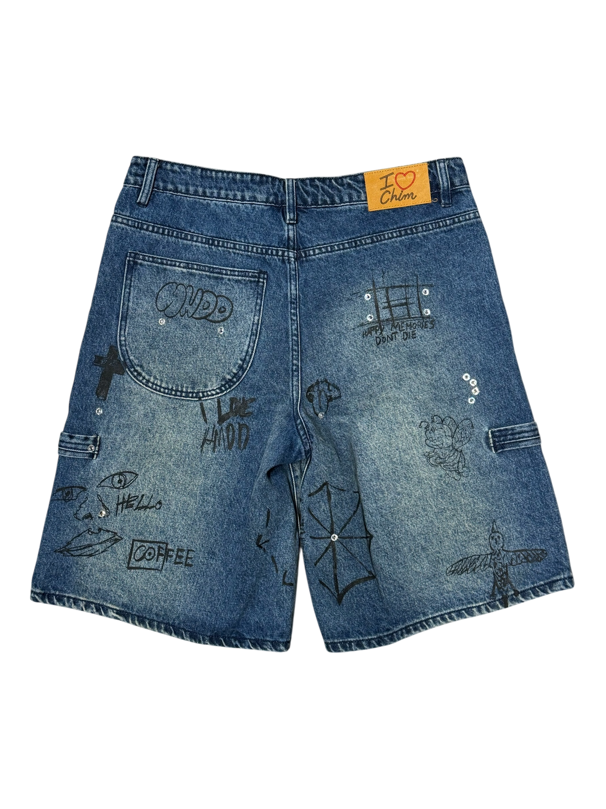 Graffiti Jorts Denim
