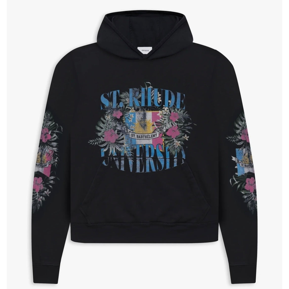 RHUDE St. University Hoodie Vintage Black