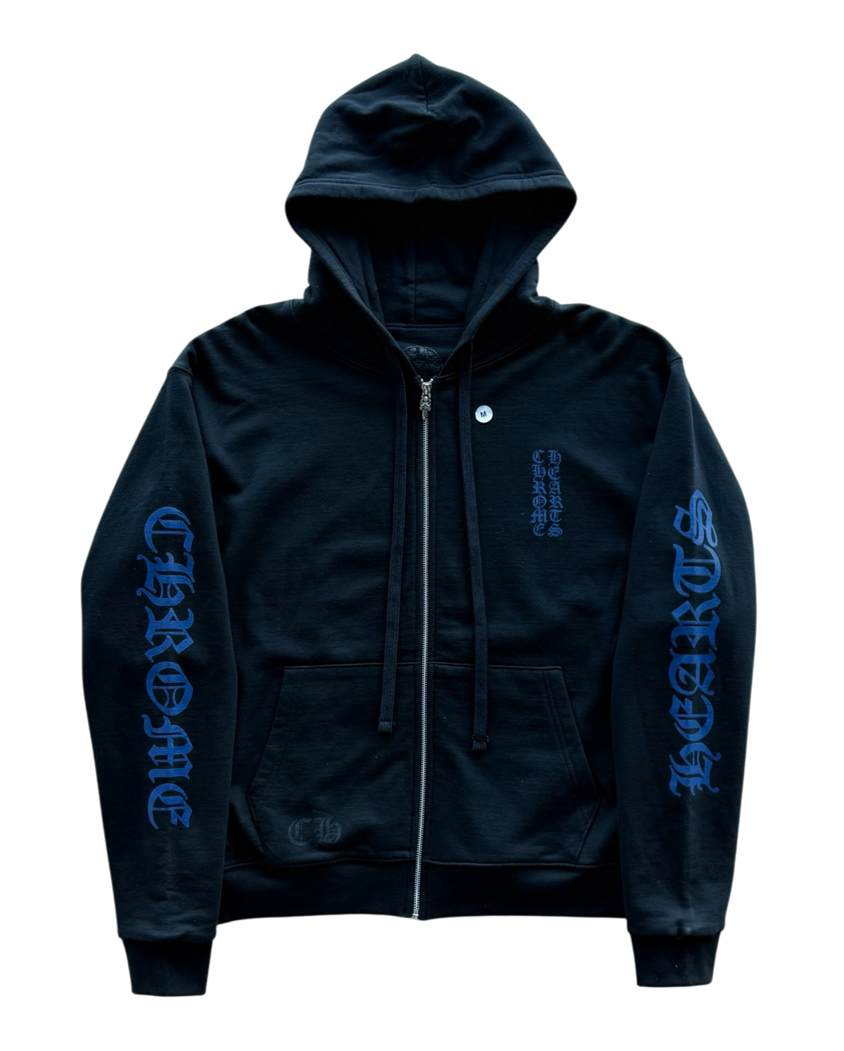 Chrome Hearts Thermal Lined Eyechart Logo Zip Up Hoodie