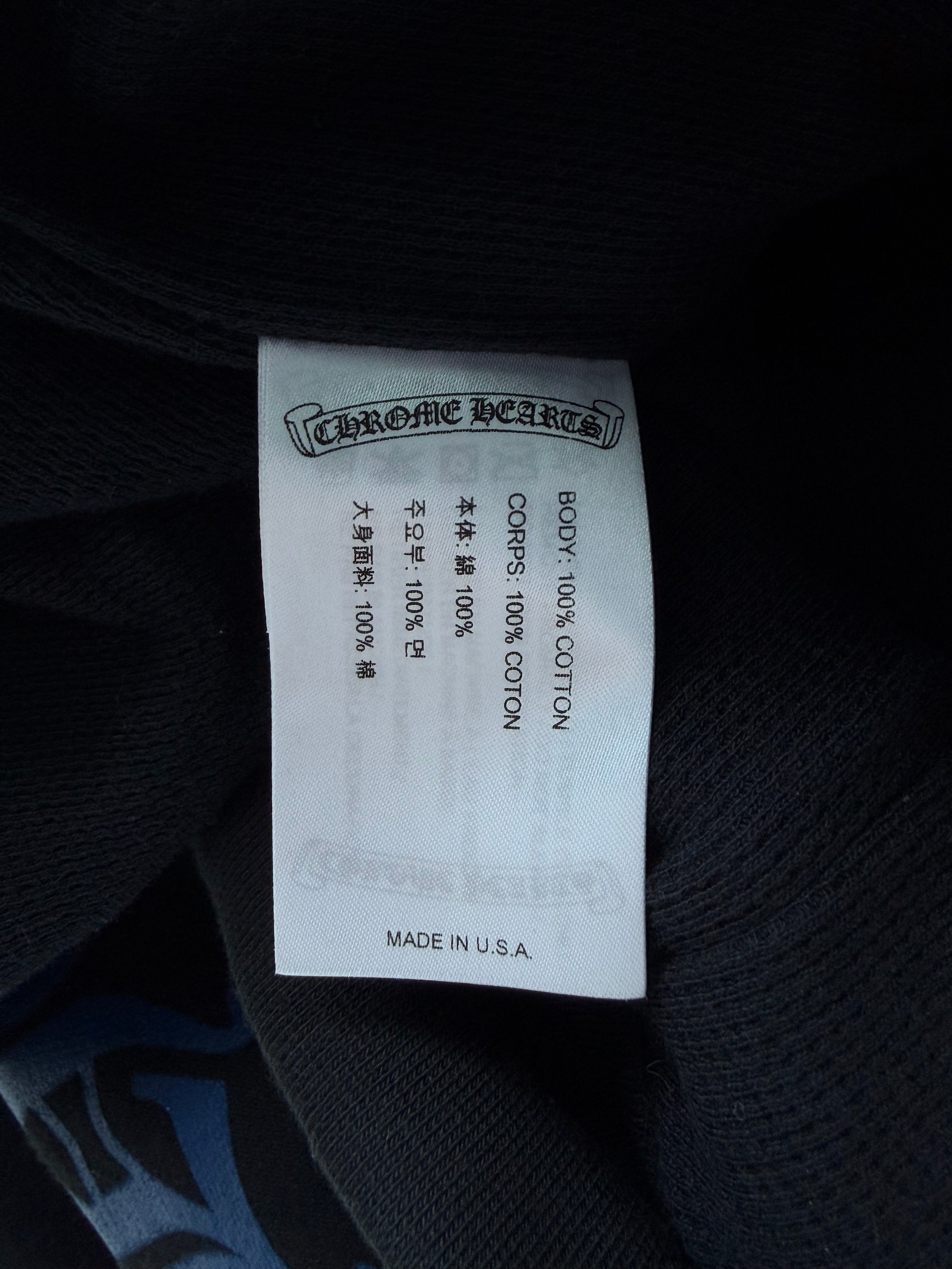 Chrome Hearts Thermal Lined Eyechart Logo Zip Up Hoodie