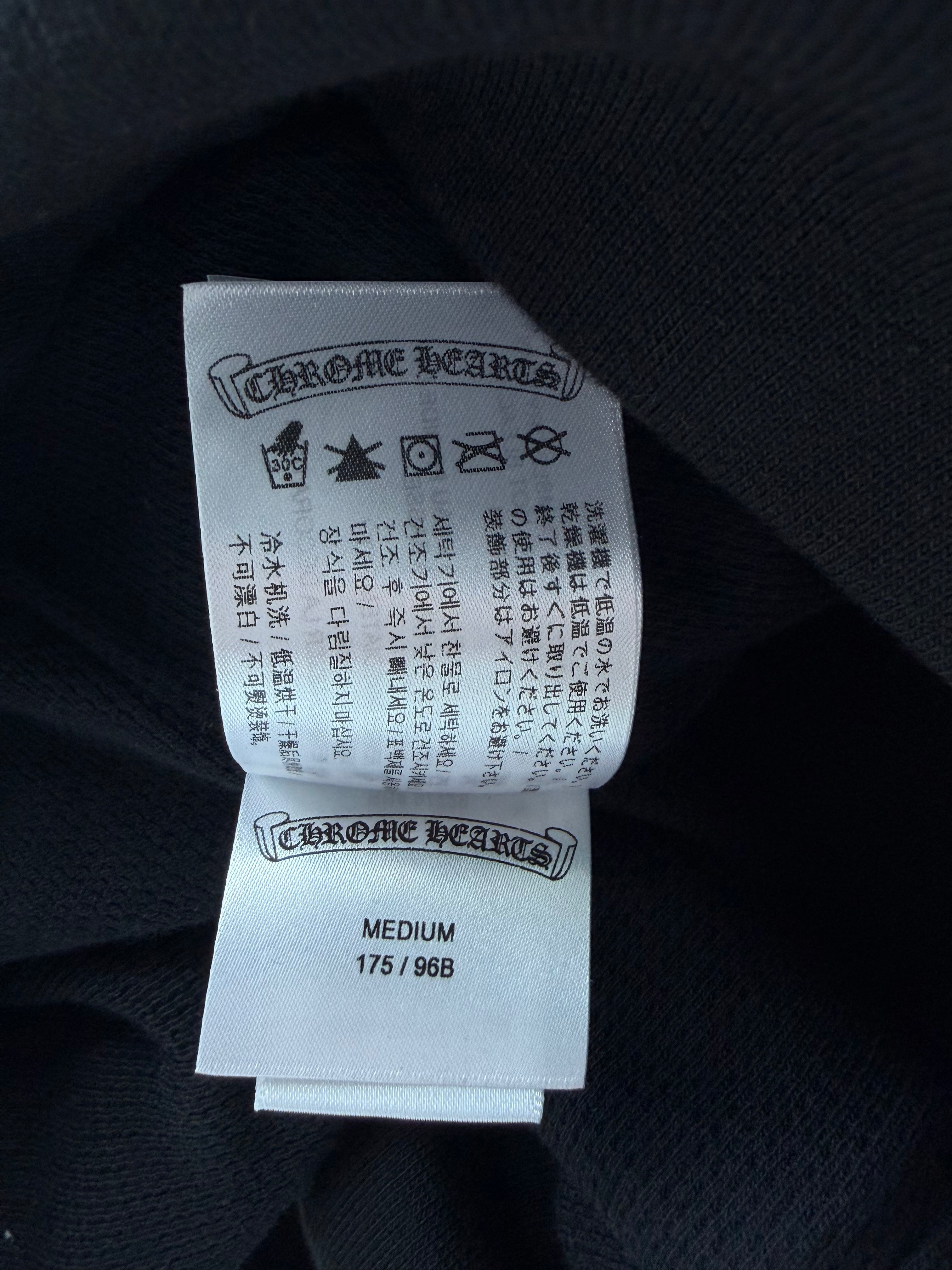 Chrome Hearts Thermal Lined Eyechart Logo Zip Up Hoodie