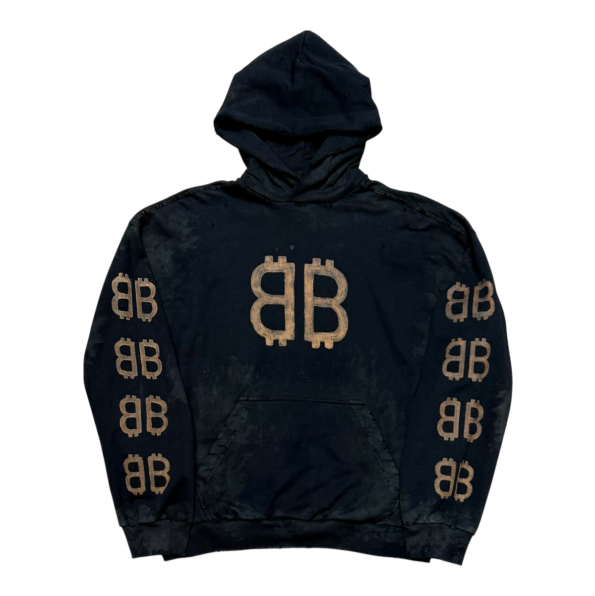 Mud Wash Crypto distressed hoodie
