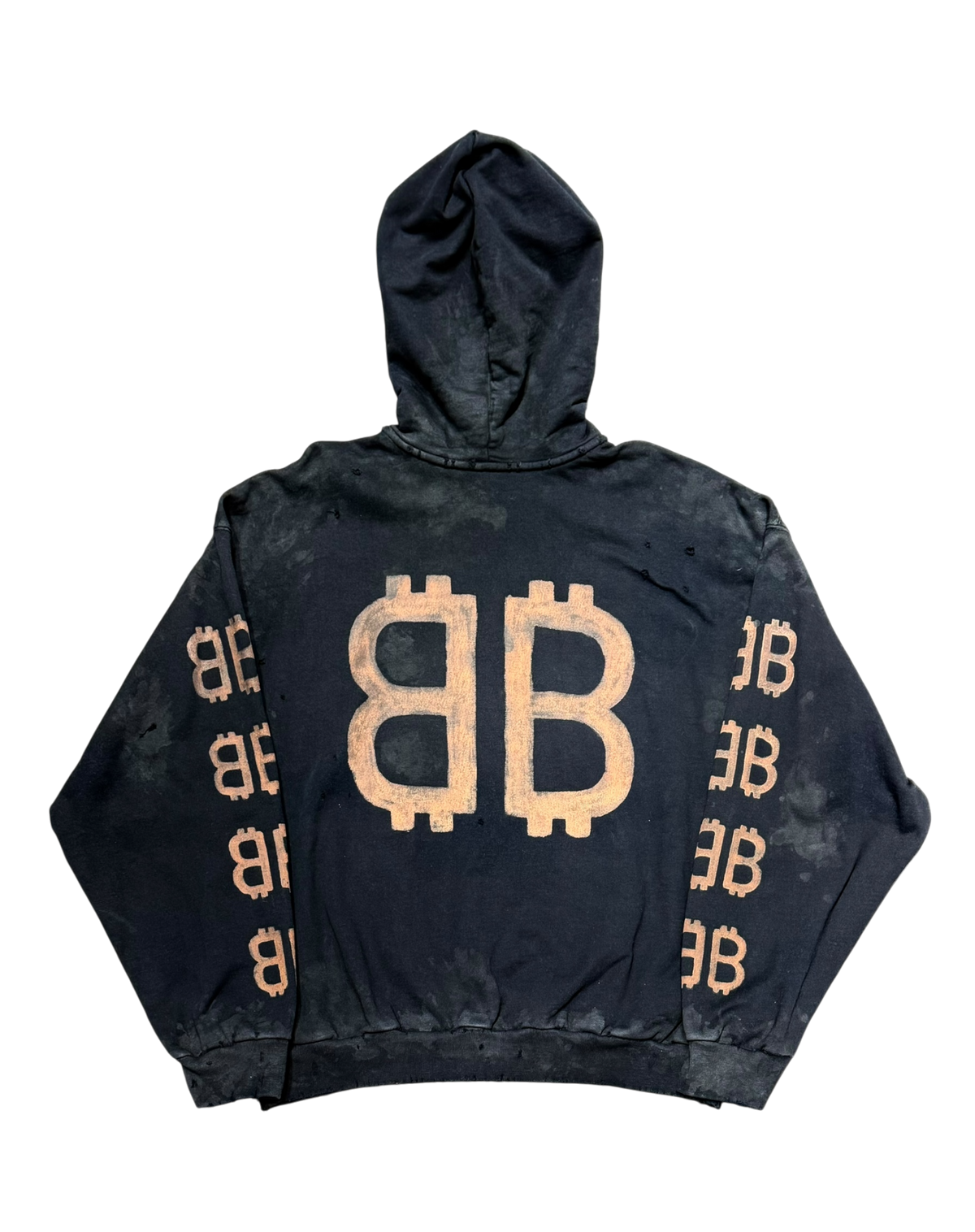Mud Wash Crypto distressed hoodie