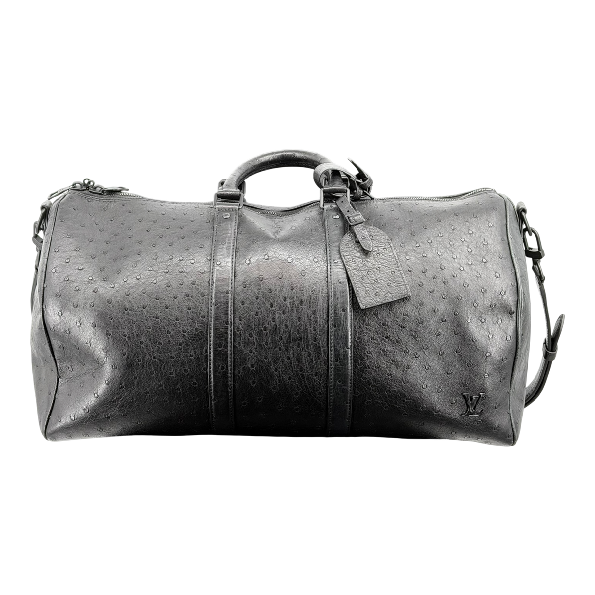 LV Ostrich Black Keepall