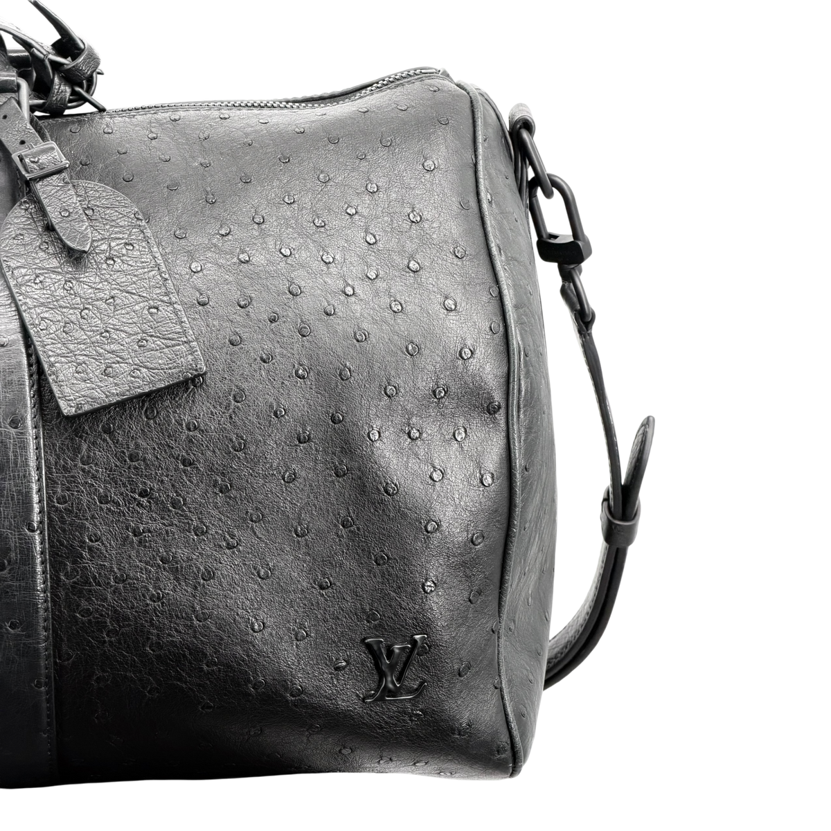 LV Ostrich Black Keepall
