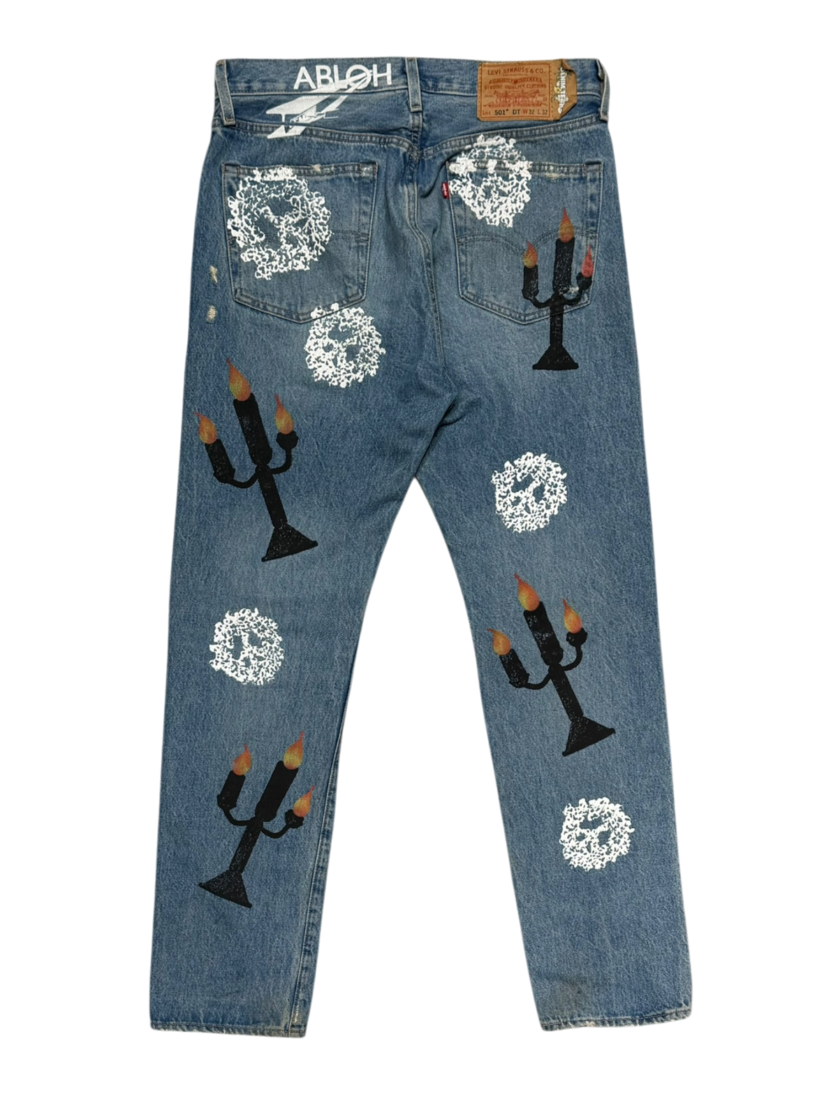 Virgil Abloh "Message in a Tear" Printed Jeans