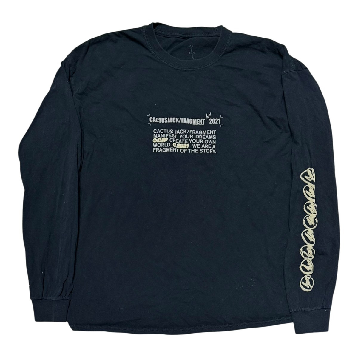 Cactus Jack For Fragment Logo Long Sleeve Tee