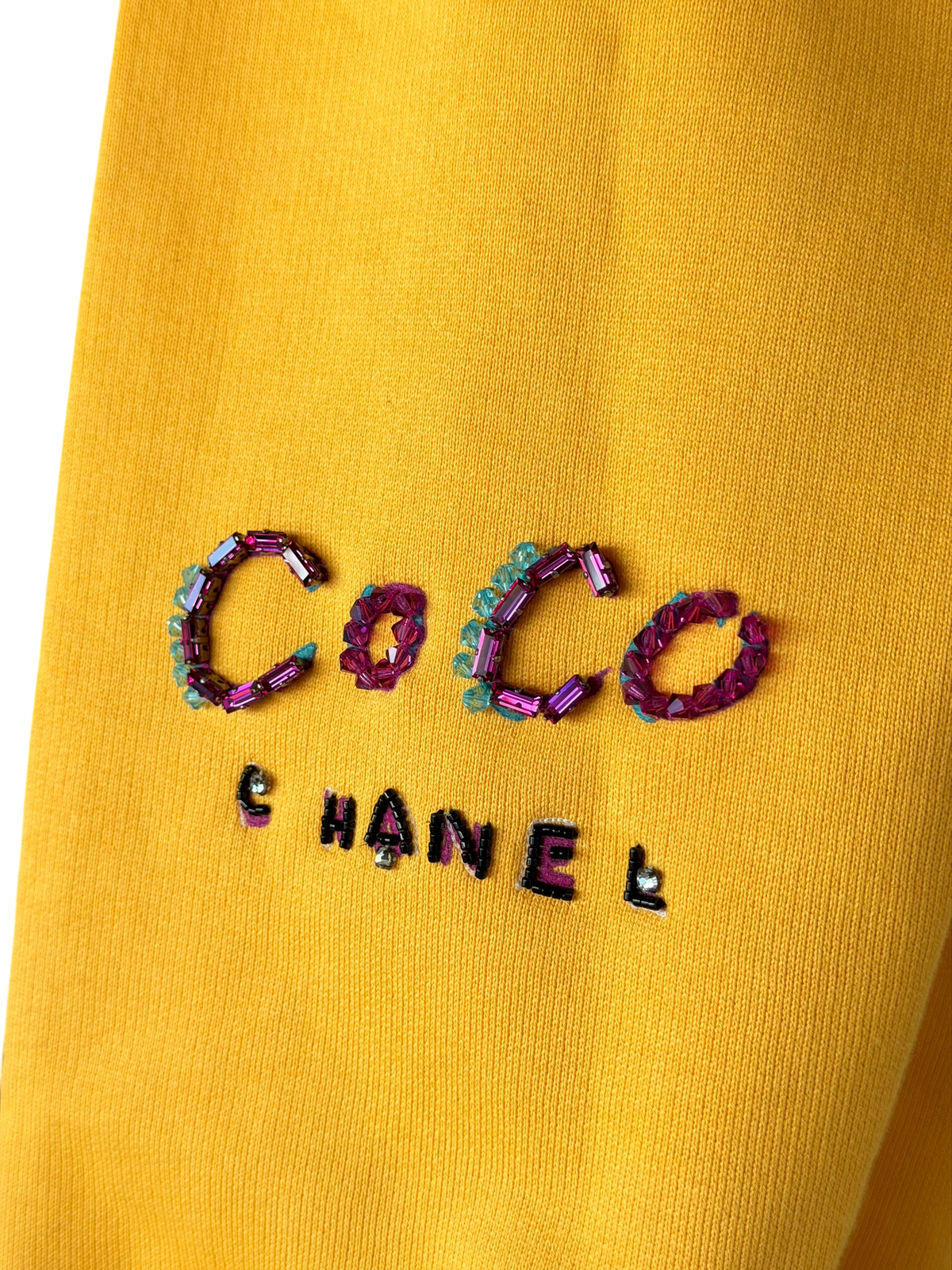 Chanel Pharrell Appliqué Sunflower Hoodie Yellow