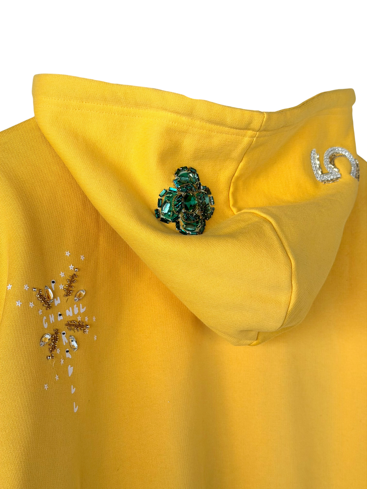 Chanel Pharrell Appliqué Sunflower Hoodie Yellow