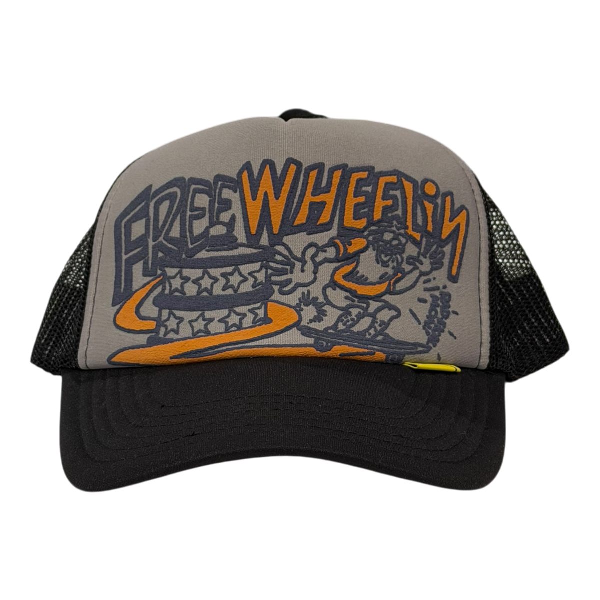 Free Wheelin Black Trucker Hat