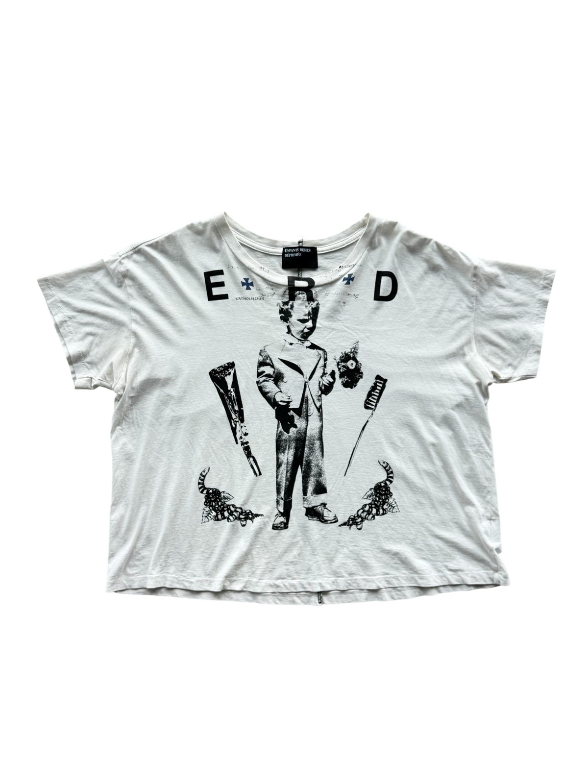 White & Black Katholisches Toothbrush T-Shirt