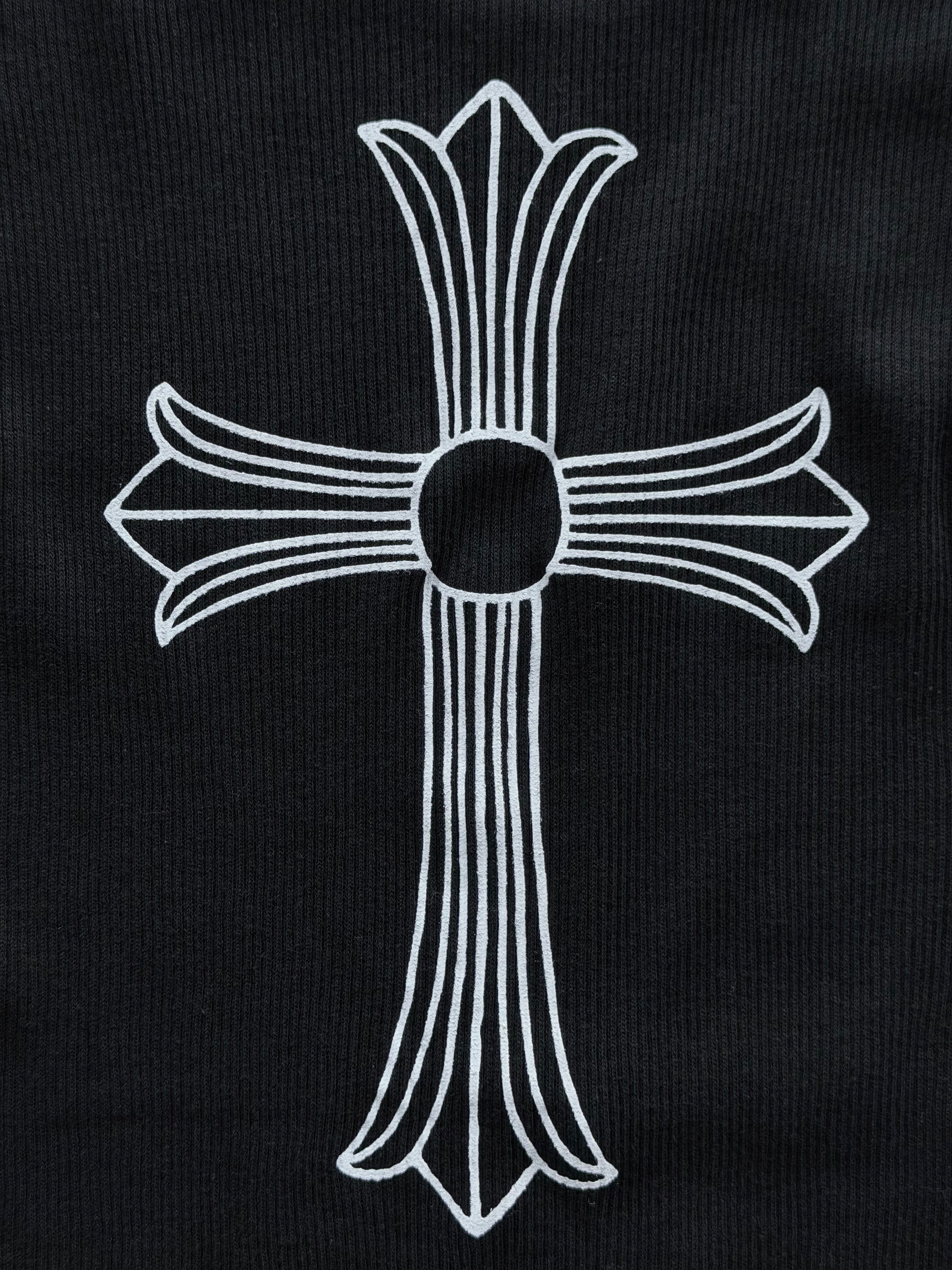 Cross T-Bar Black Rib Tank Top
