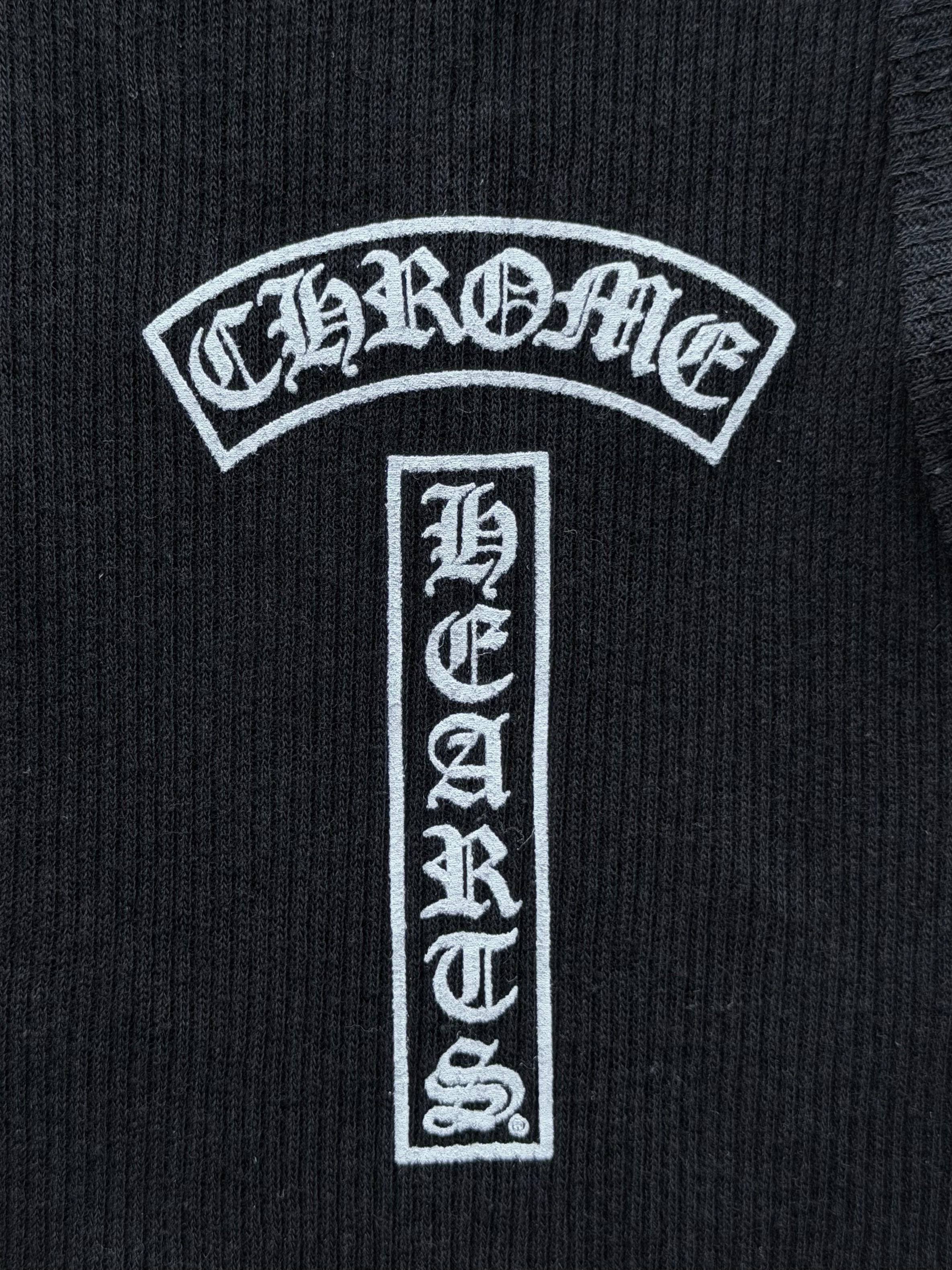 Cross T-Bar Black Rib Tank Top