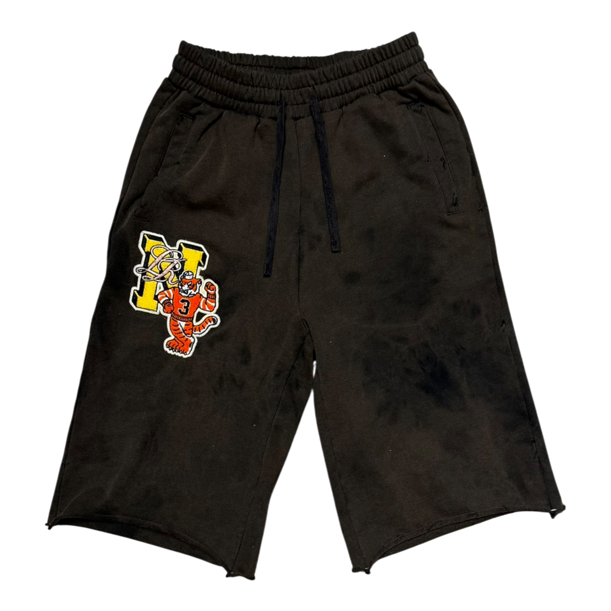 Vintage Varsity Brown Baggy Sweat Shorts