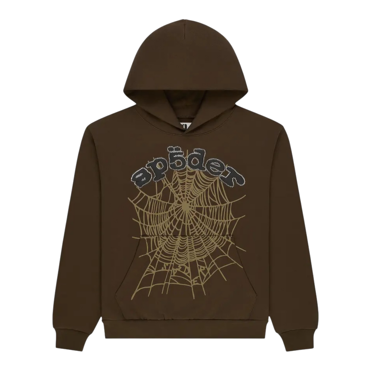 Og Web Rhinestone Hoodie 'Brown'