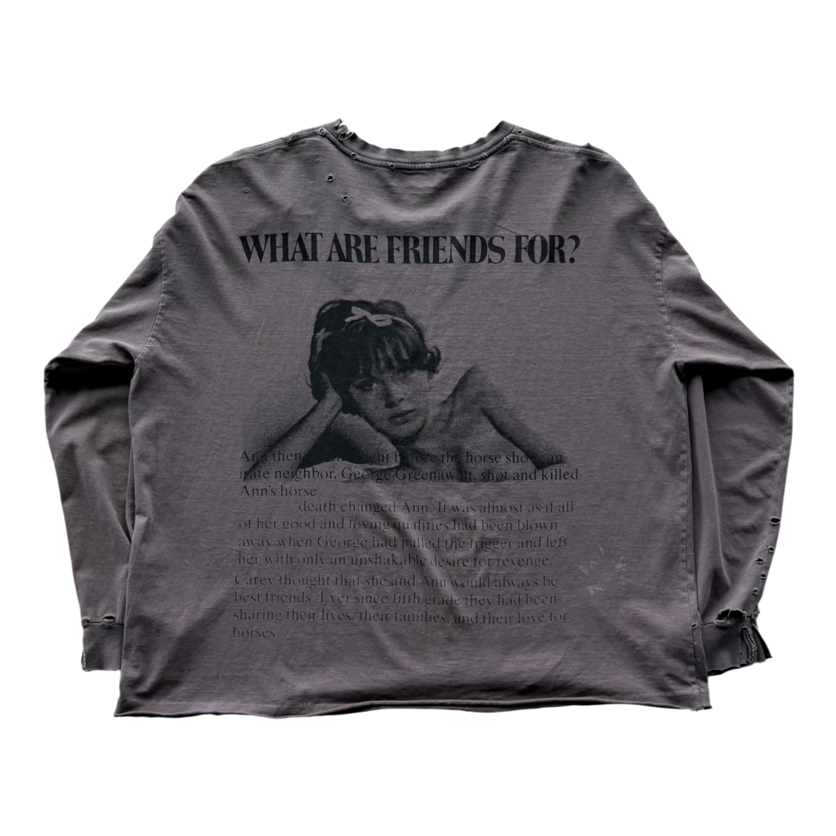 Antique Brown Flowers Of Anger Longsleeve T-Shirt