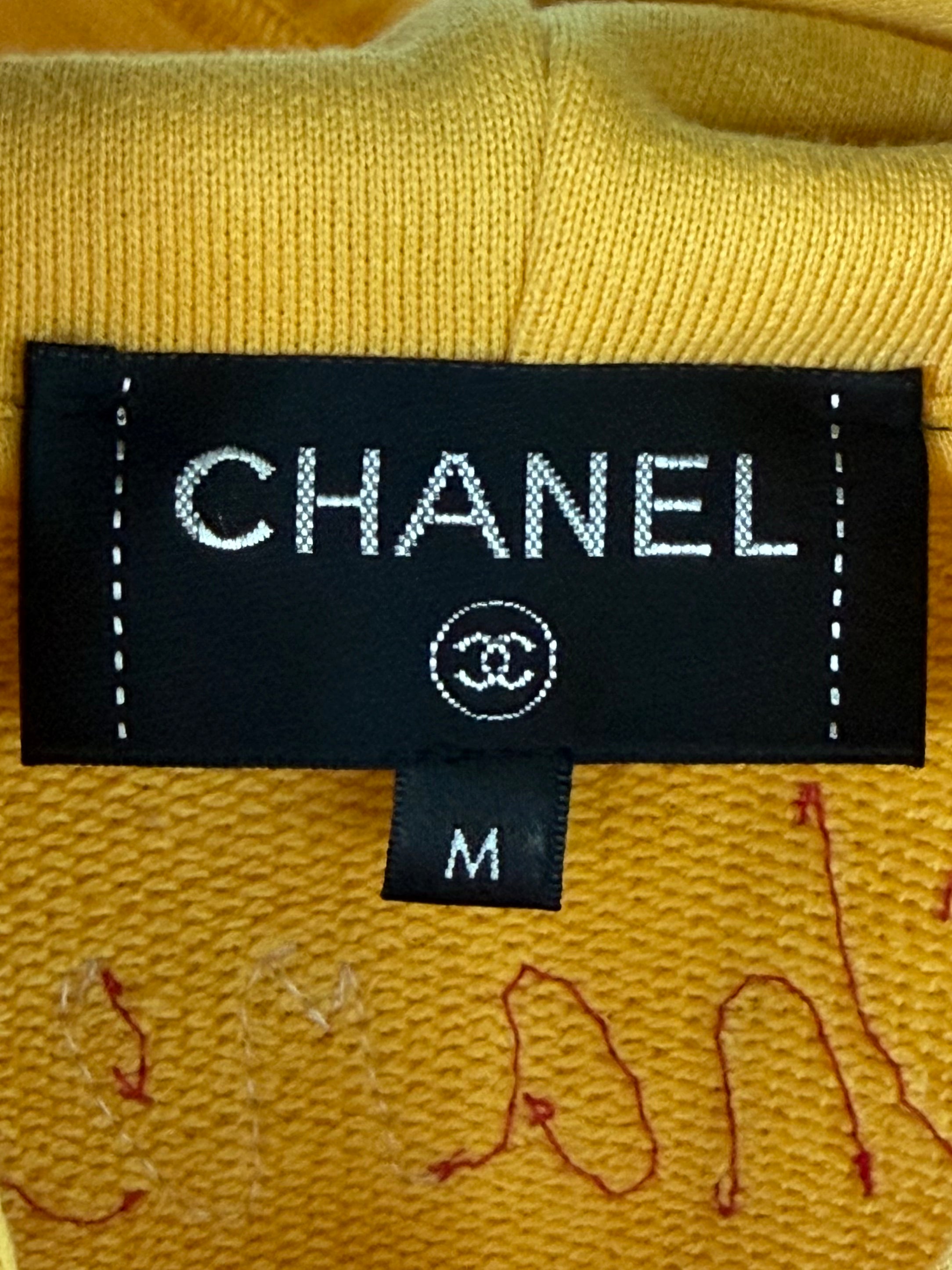 Chanel Pharrell Appliqué Sunflower Hoodie Yellow
