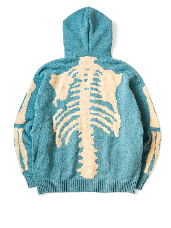 5G Wool Bone Hooded Sweater