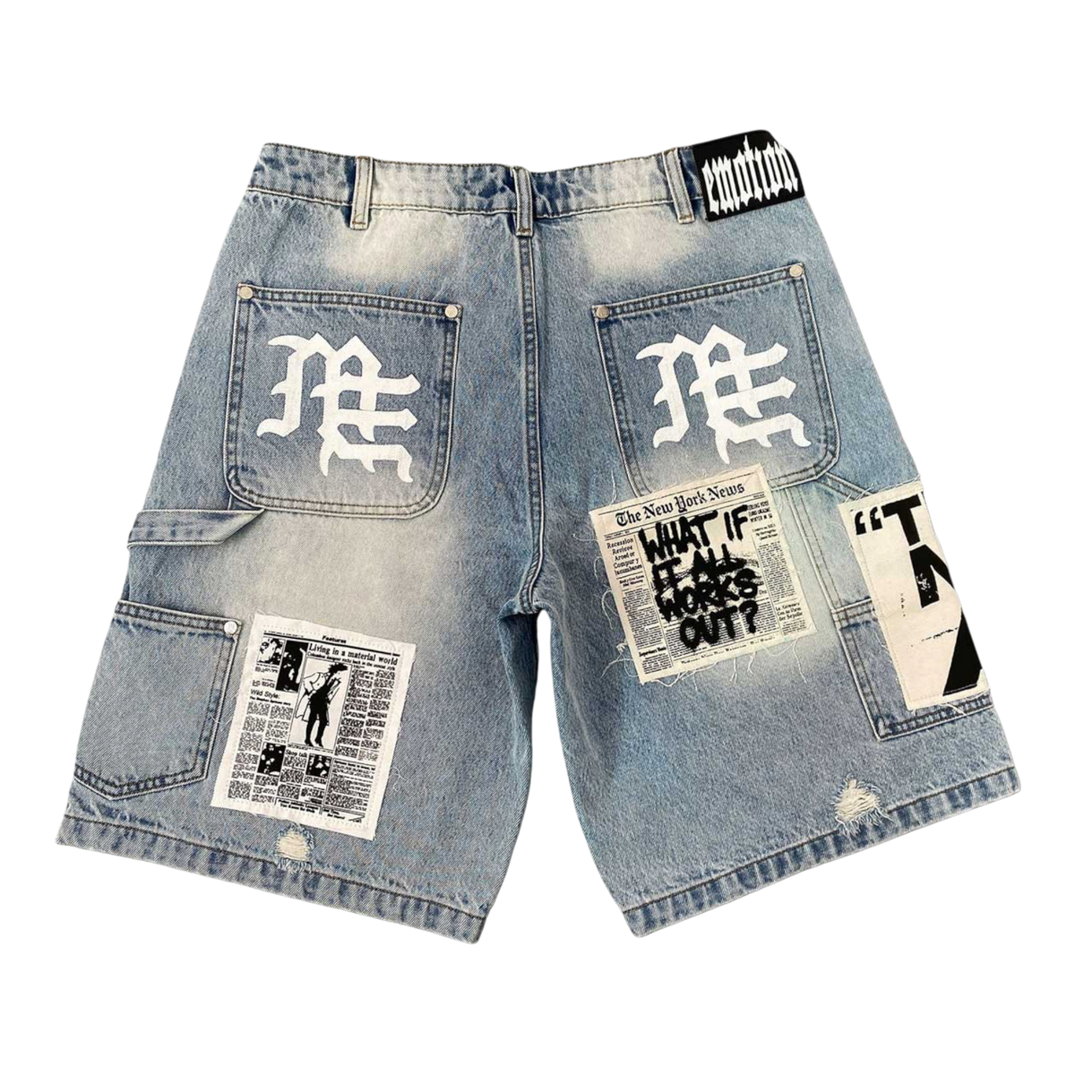 Blue “AI” Carpenter Shorts