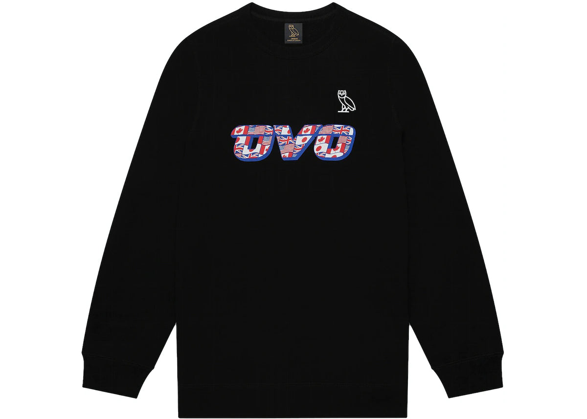 Flag Runner Crewneck Black