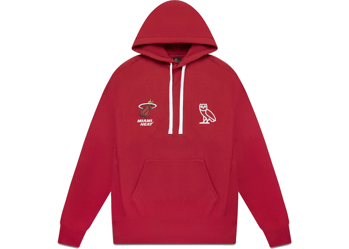 OVO x NBA Heat Hoodie Red