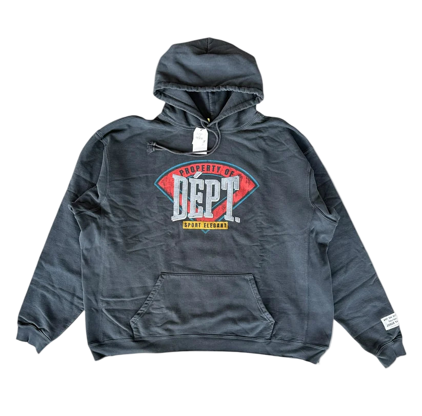 Vintage Black Baseball Logo Hoodie